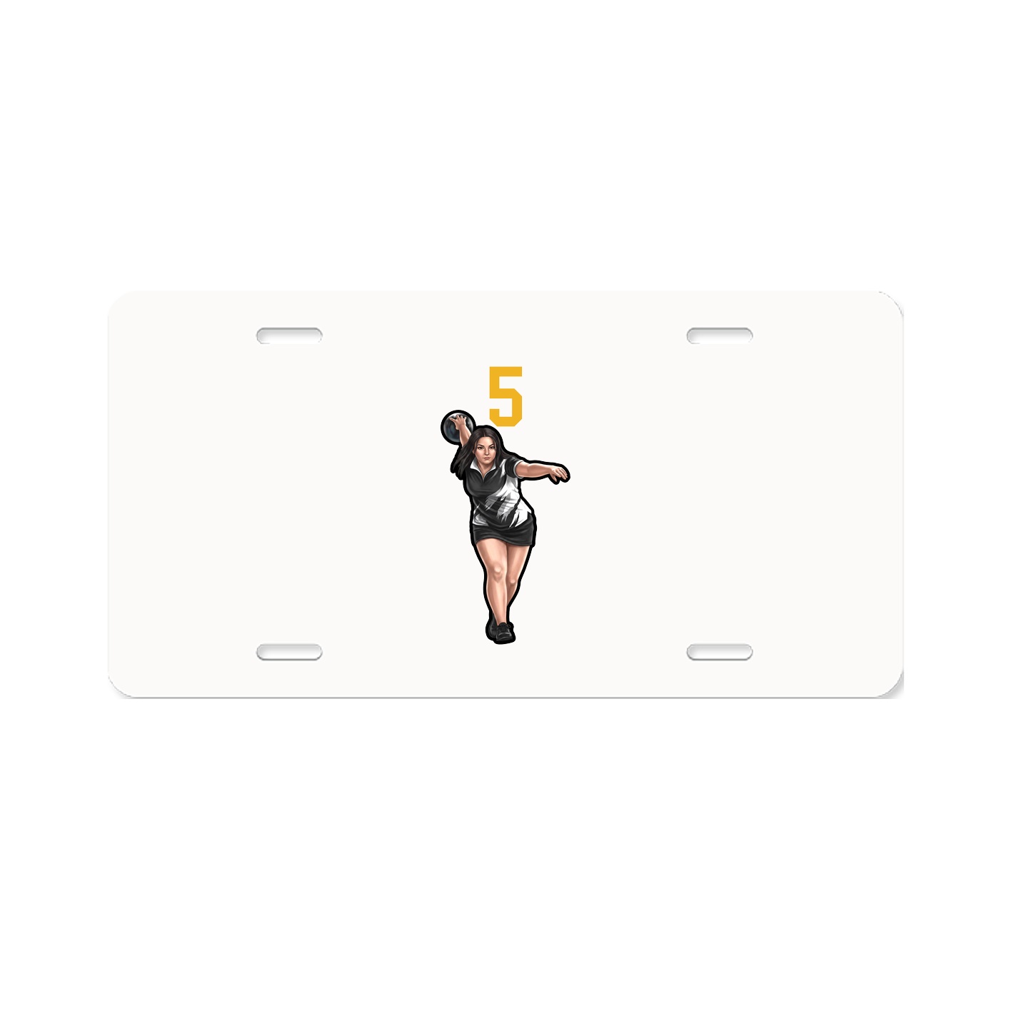 License Plate — Number Top in Classic