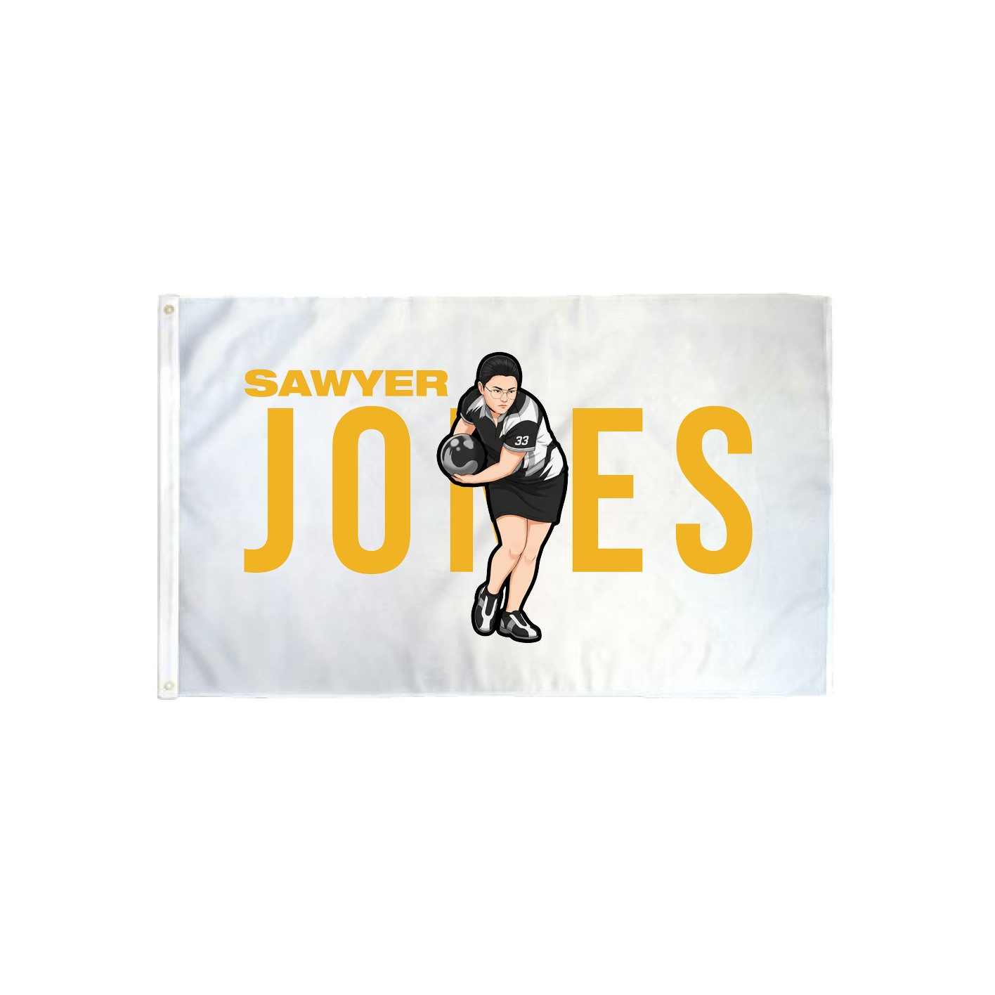 3x5 Flag — Player Name in Classic