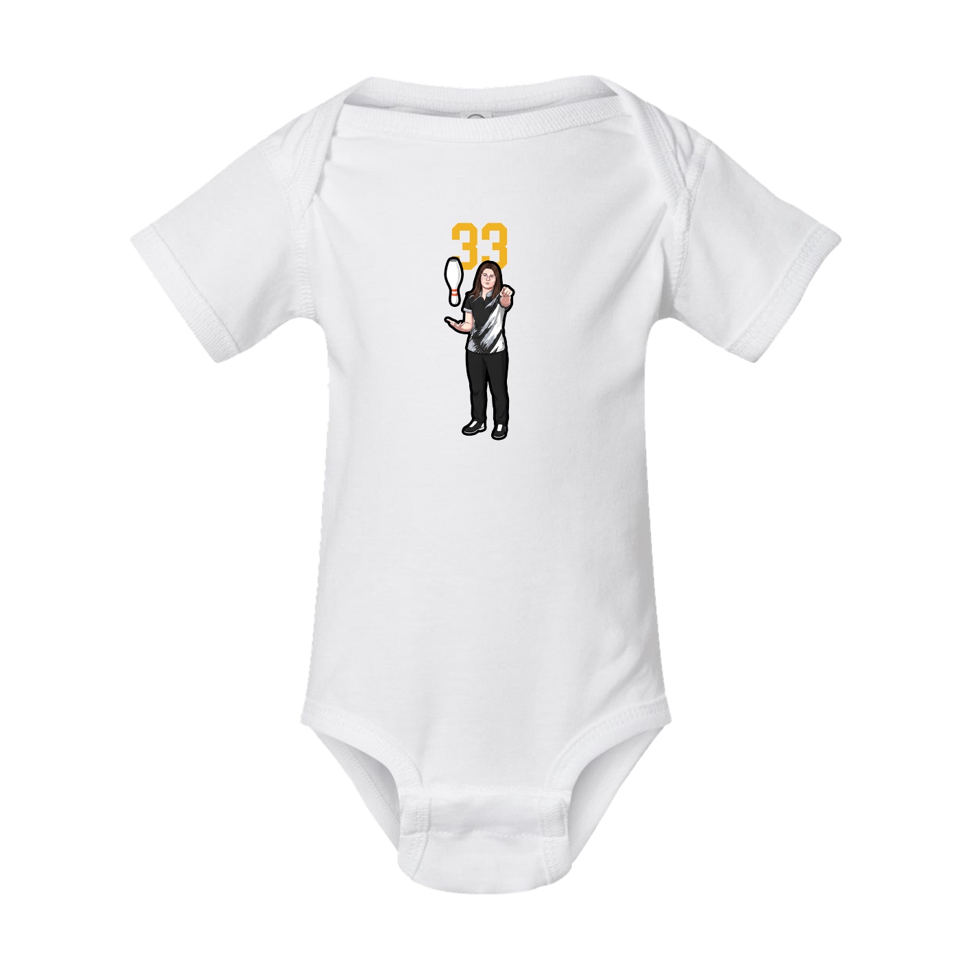 Baby Onesie — Number Top in White