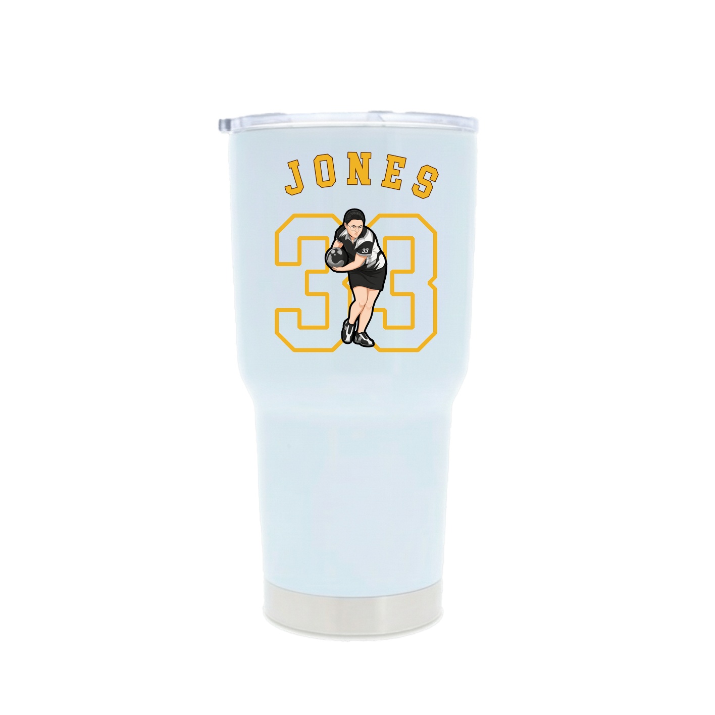 30oz Stainless Steel Tumbler — Shirsey Arch in White