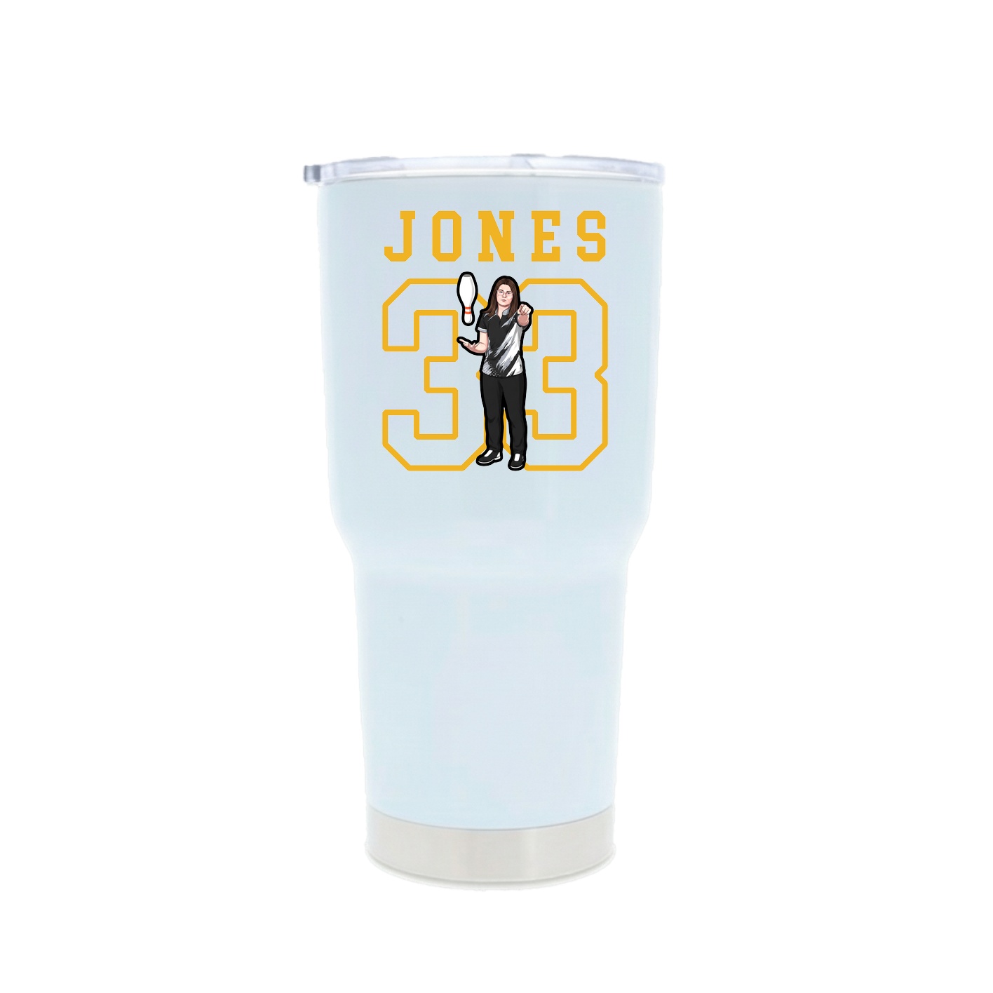 30oz Stainless Steel Tumbler — Shirsey in White