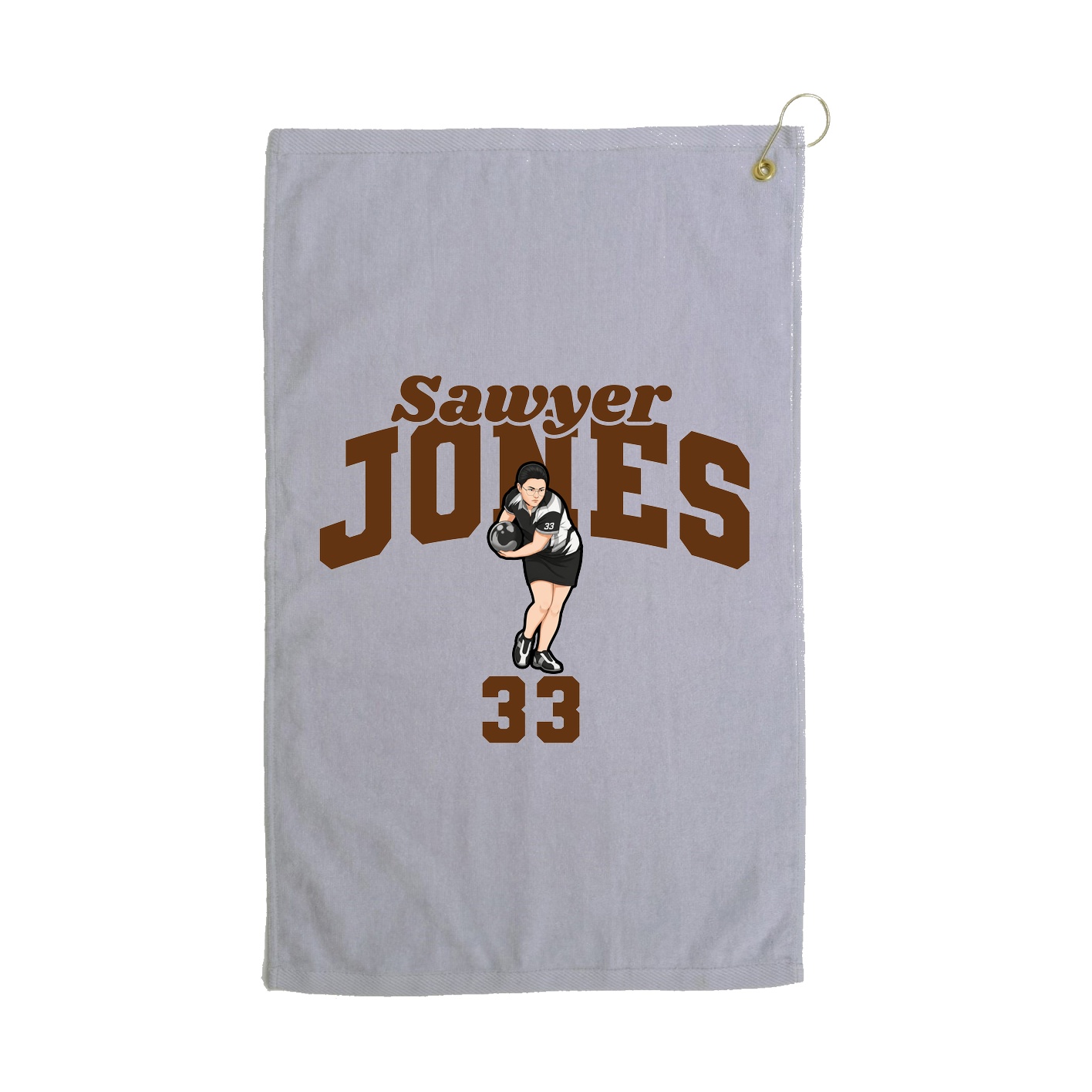 Golf Towel — Signature Arch in Grey