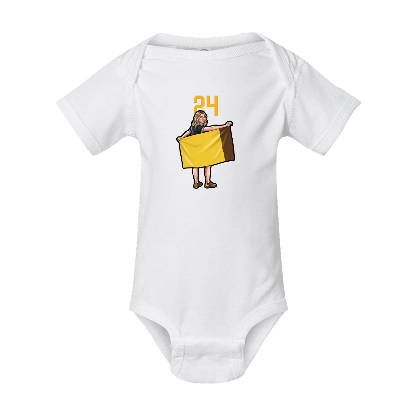 Baby Onesie — Number Top in White