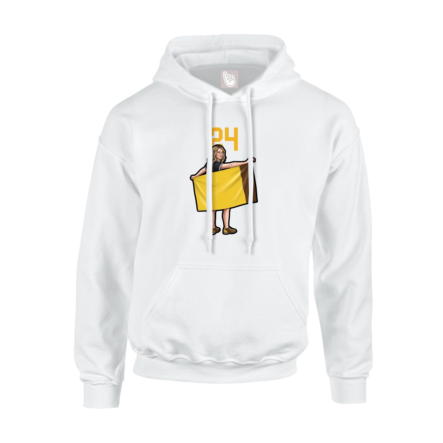 Hoodie — Number Top in White