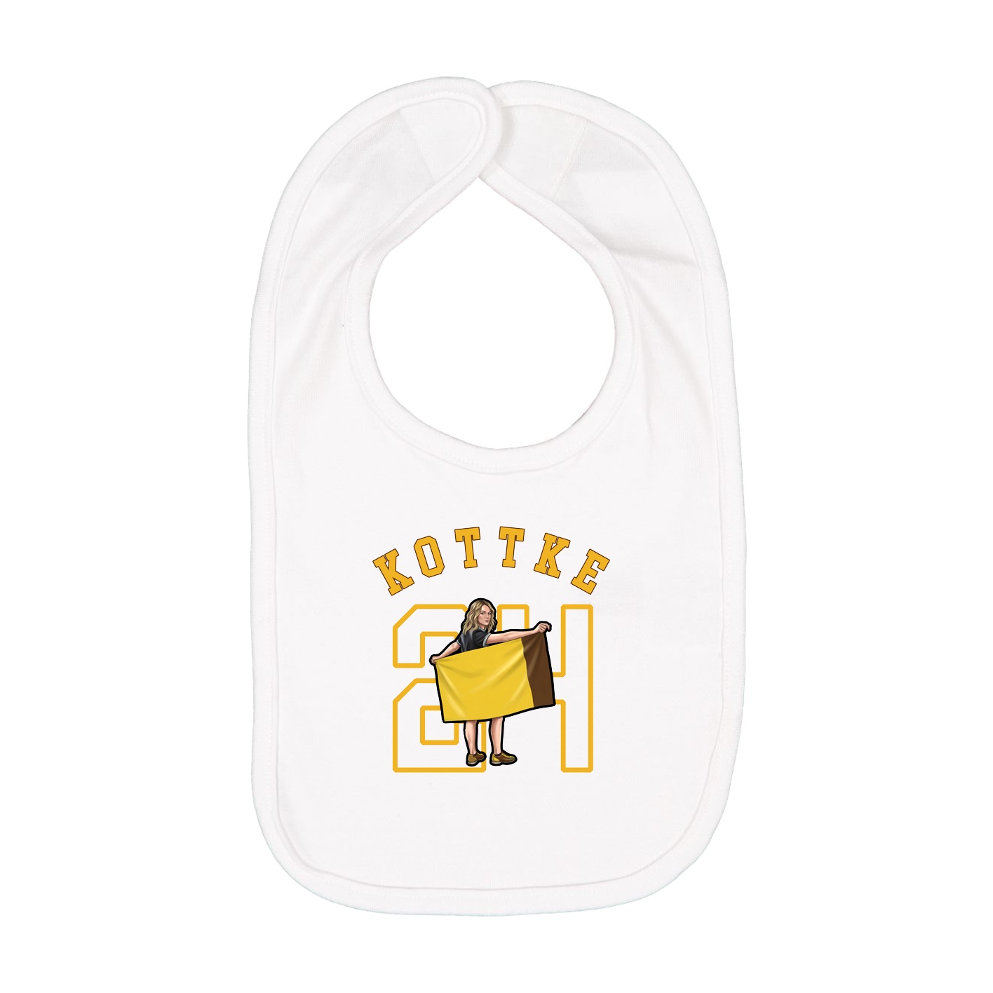 Infant Bib — Shirsey Arch in White