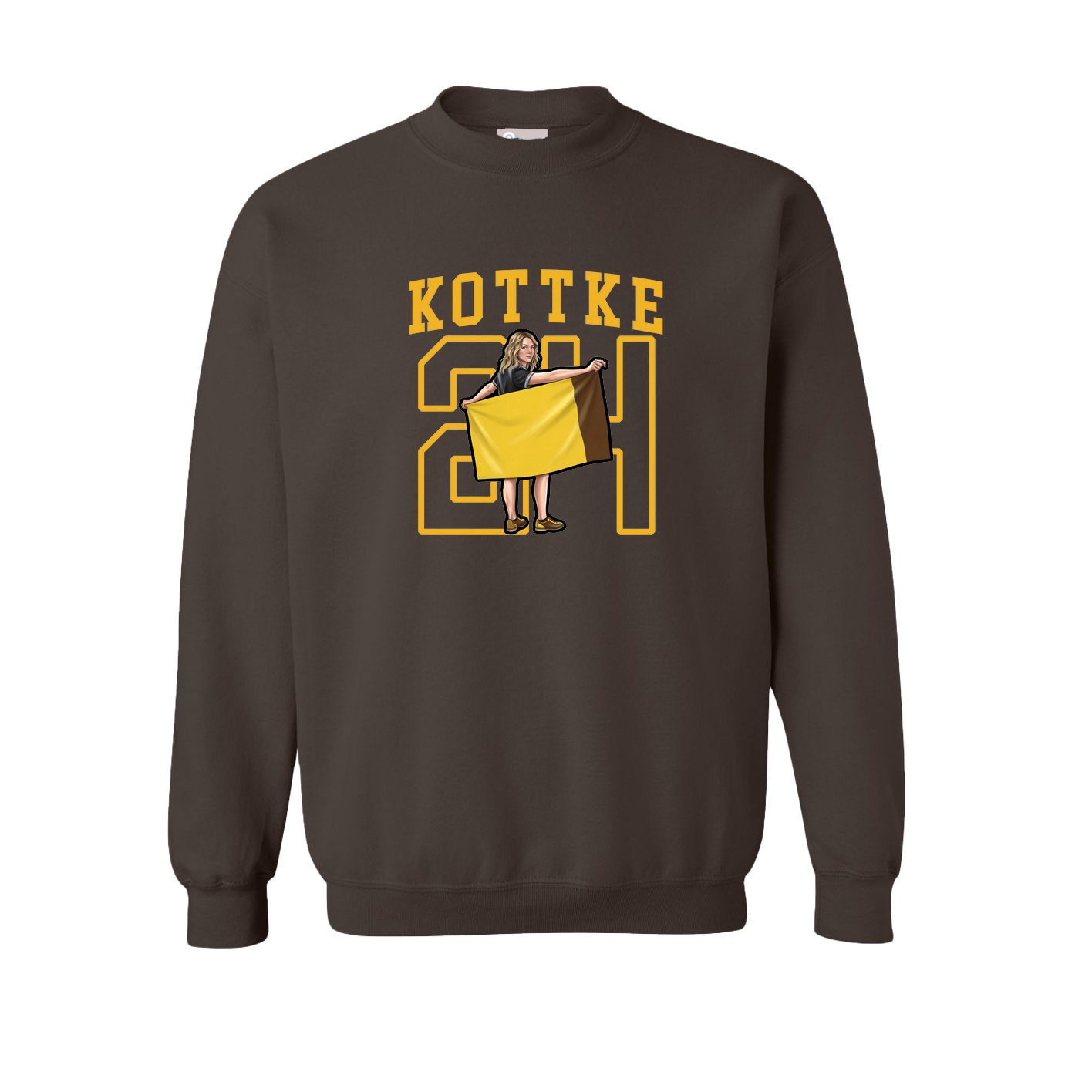 Fleece Crew — Shirsey in Brown