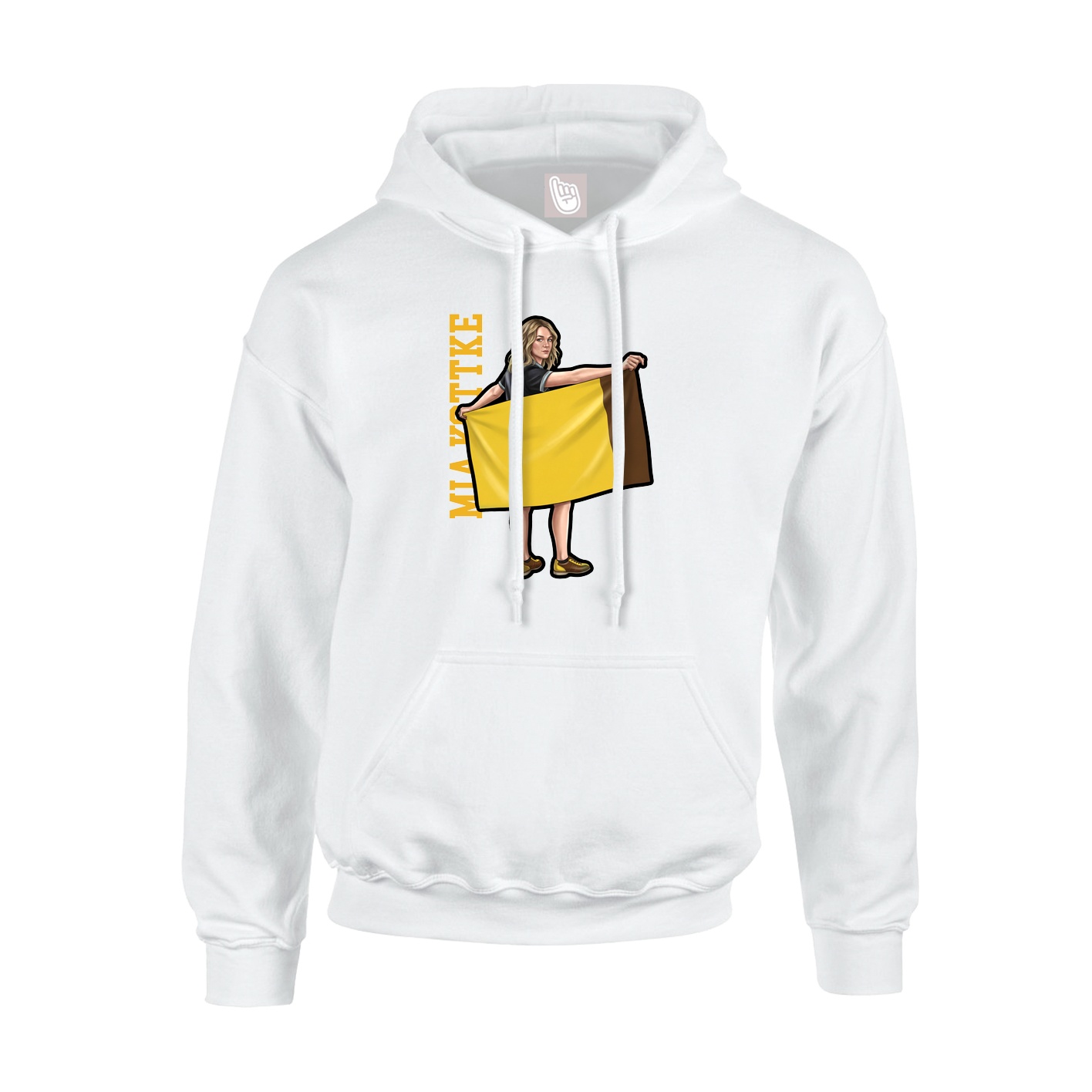 Youth Hoodie — Name Vertical in White