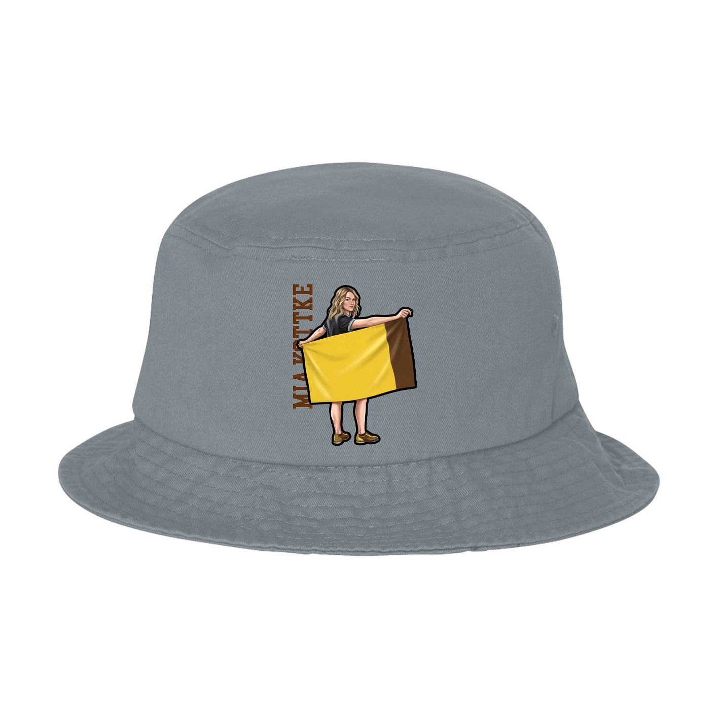Bucket Cap — Name Vertical in Grey