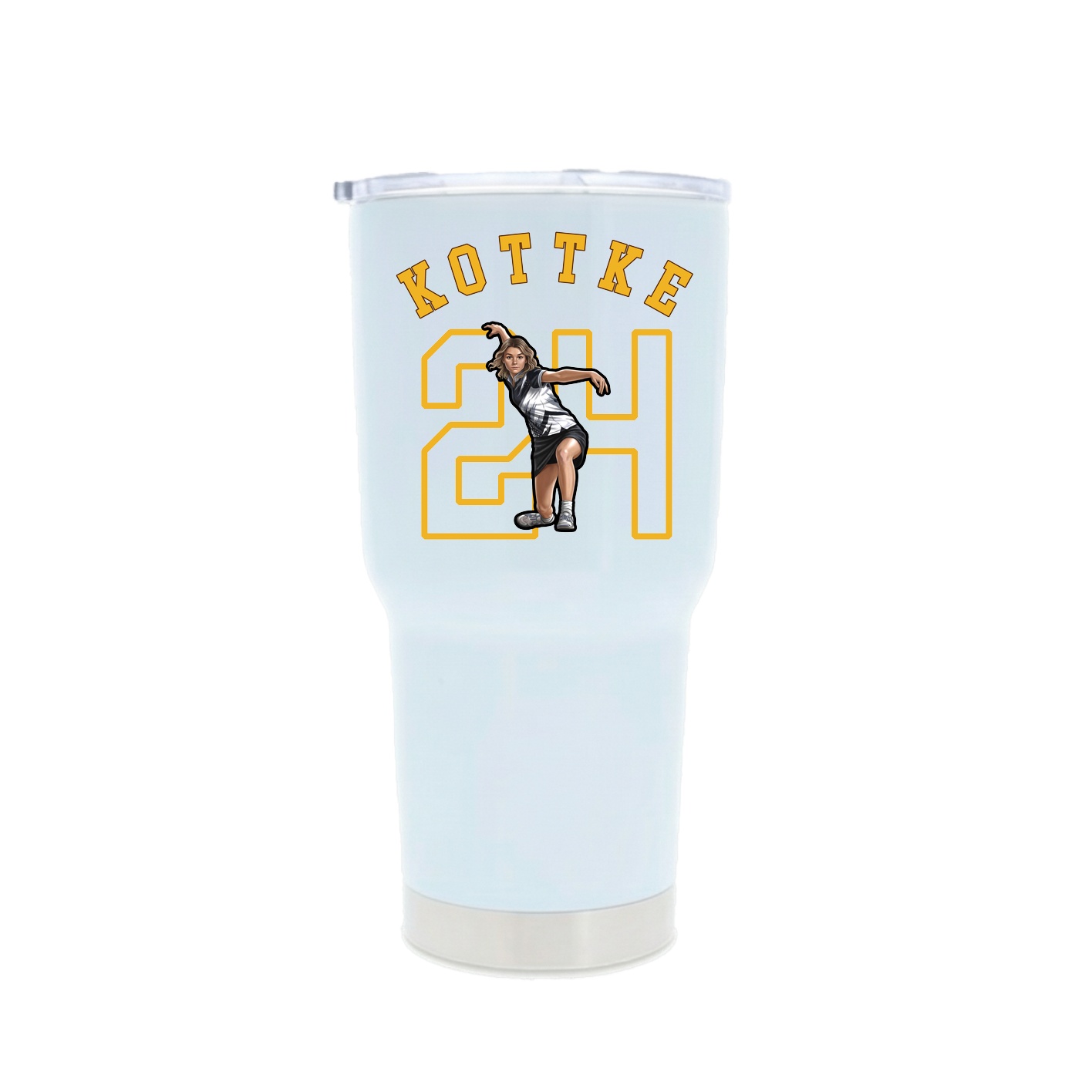 30oz Stainless Steel Tumbler — Shirsey Arch in White