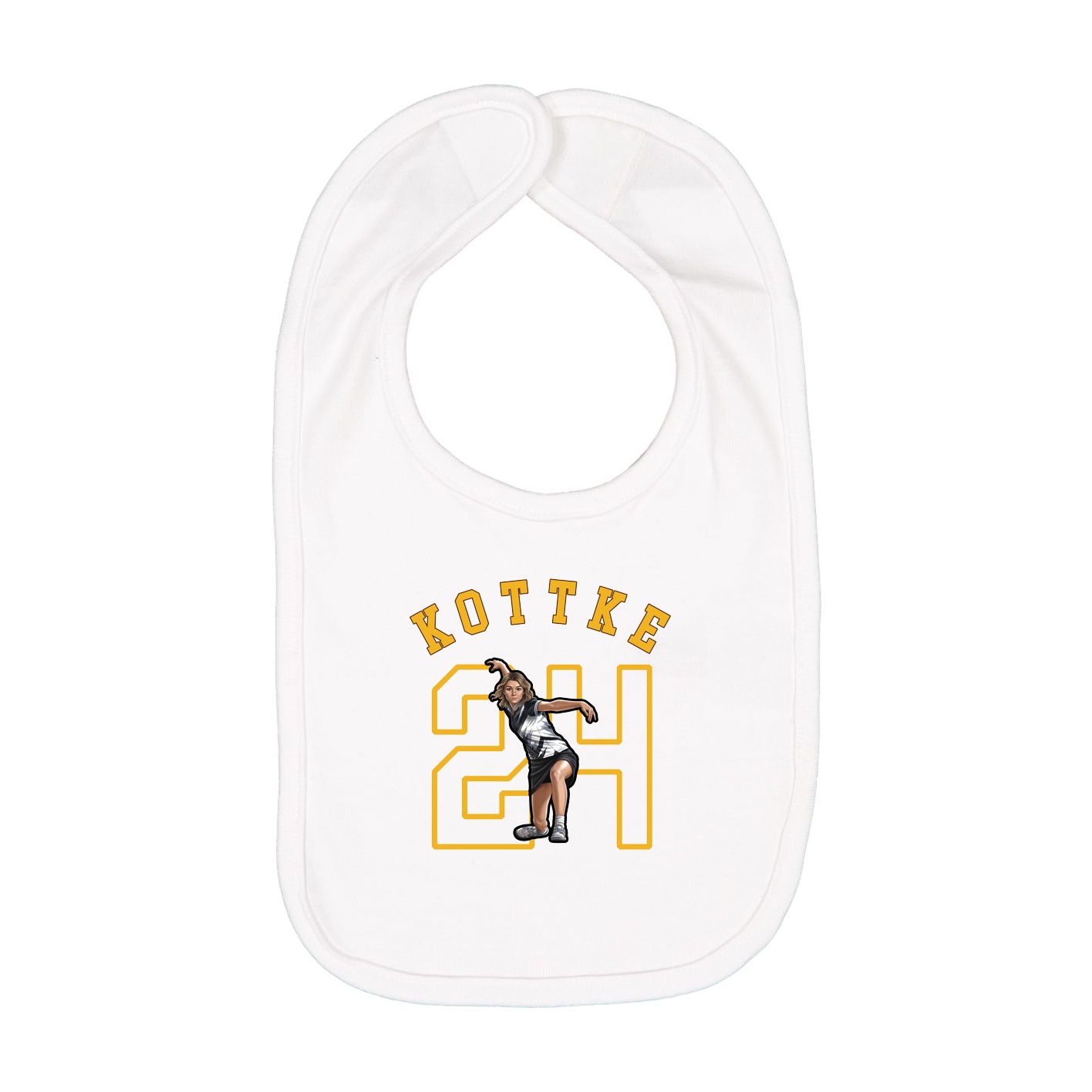 Infant Bib — Shirsey Arch in White