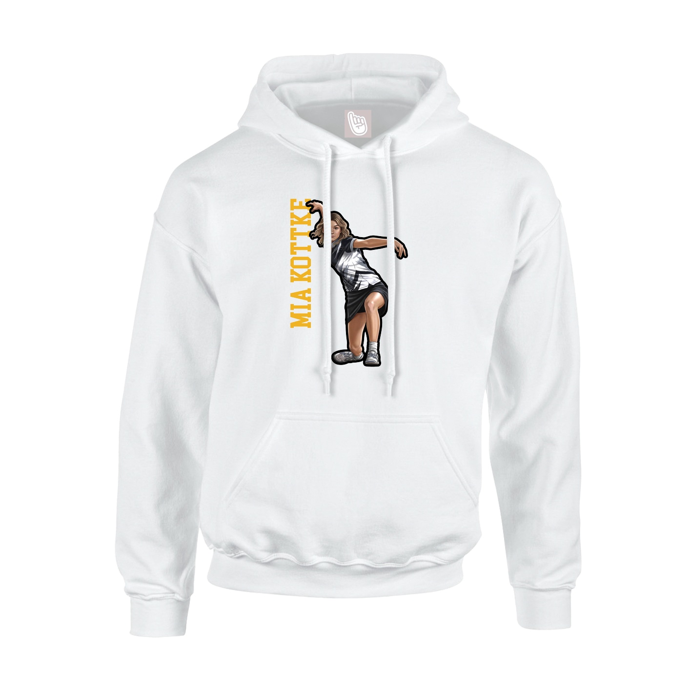Hoodie — Name Vertical in White