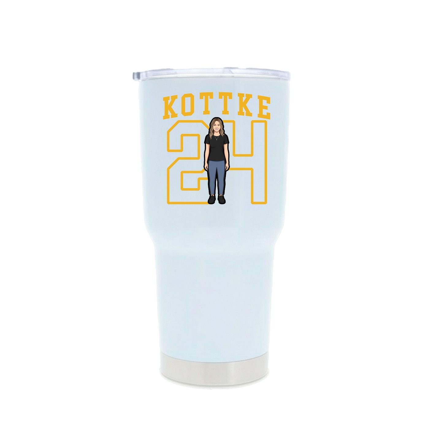 30oz Stainless Steel Tumbler — Shirsey in White