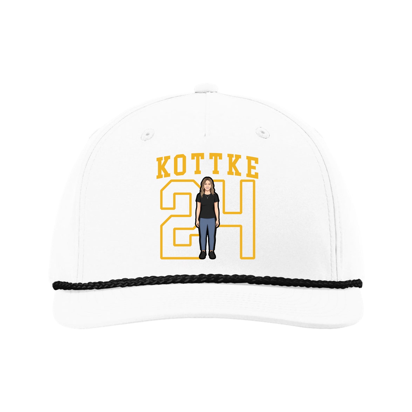 Five-Panel Classic Rope Cap — Shirsey in White