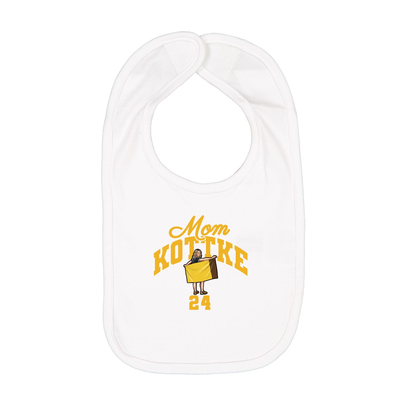 Infant Bib — Mothers Day Arch in White