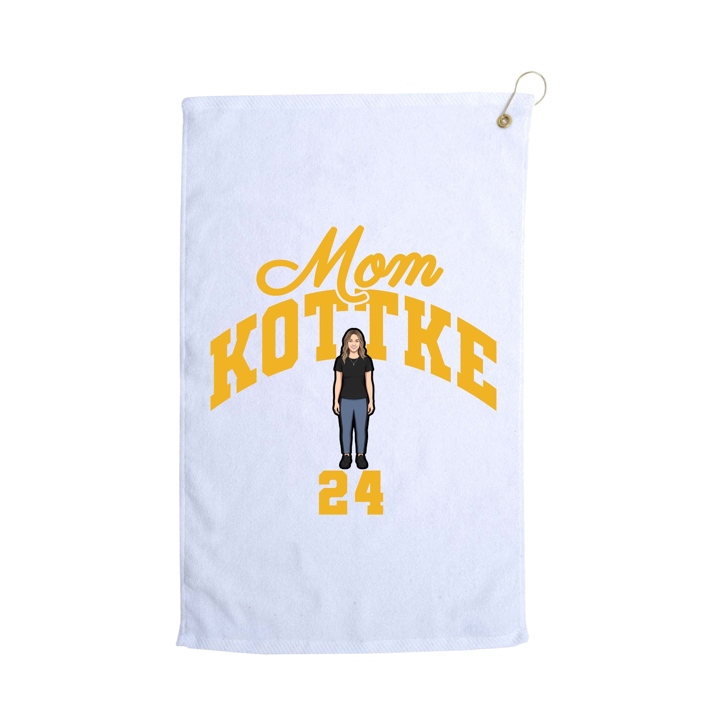 Golf Towel — Mothers Day Arch in White