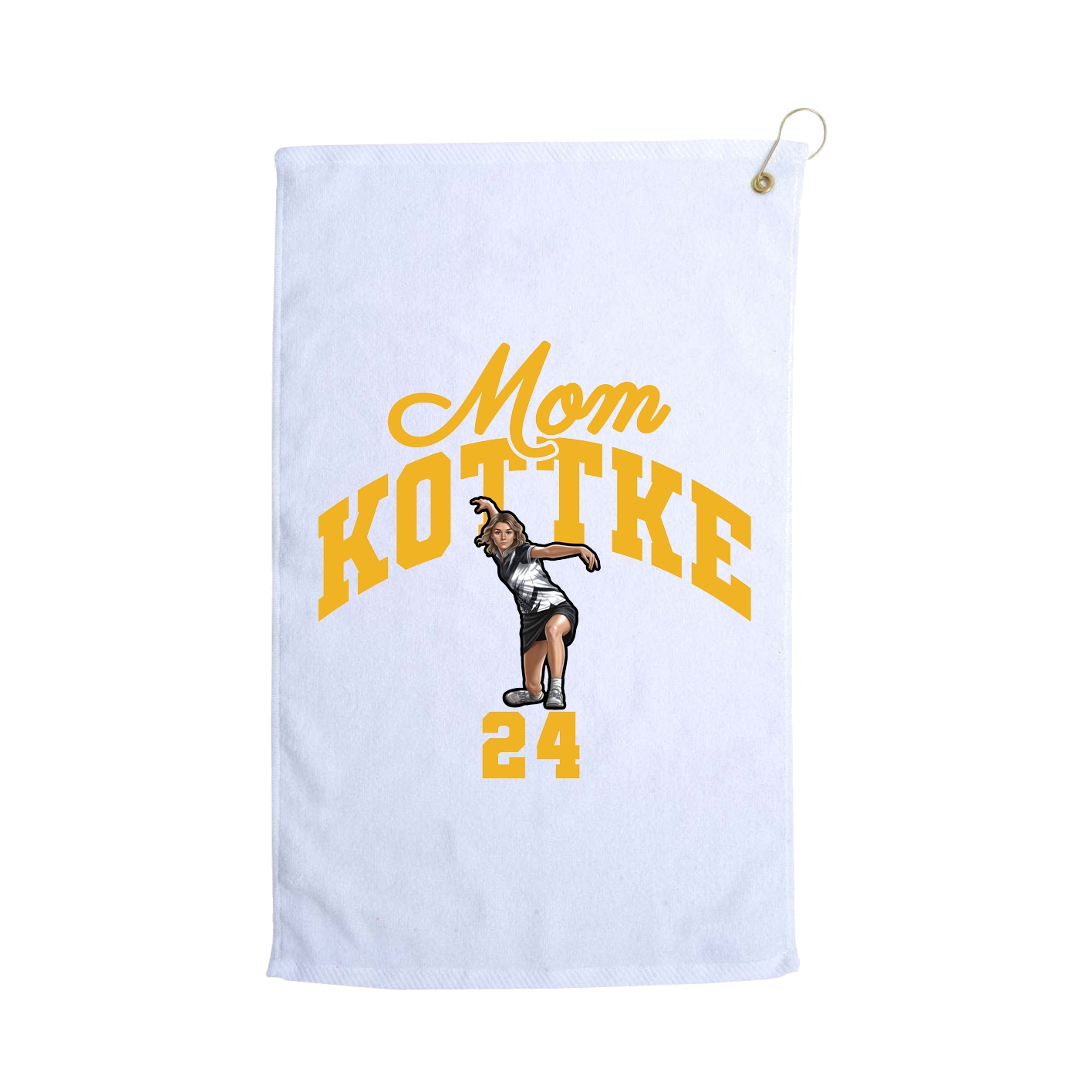 Golf Towel — Mothers Day Arch in White