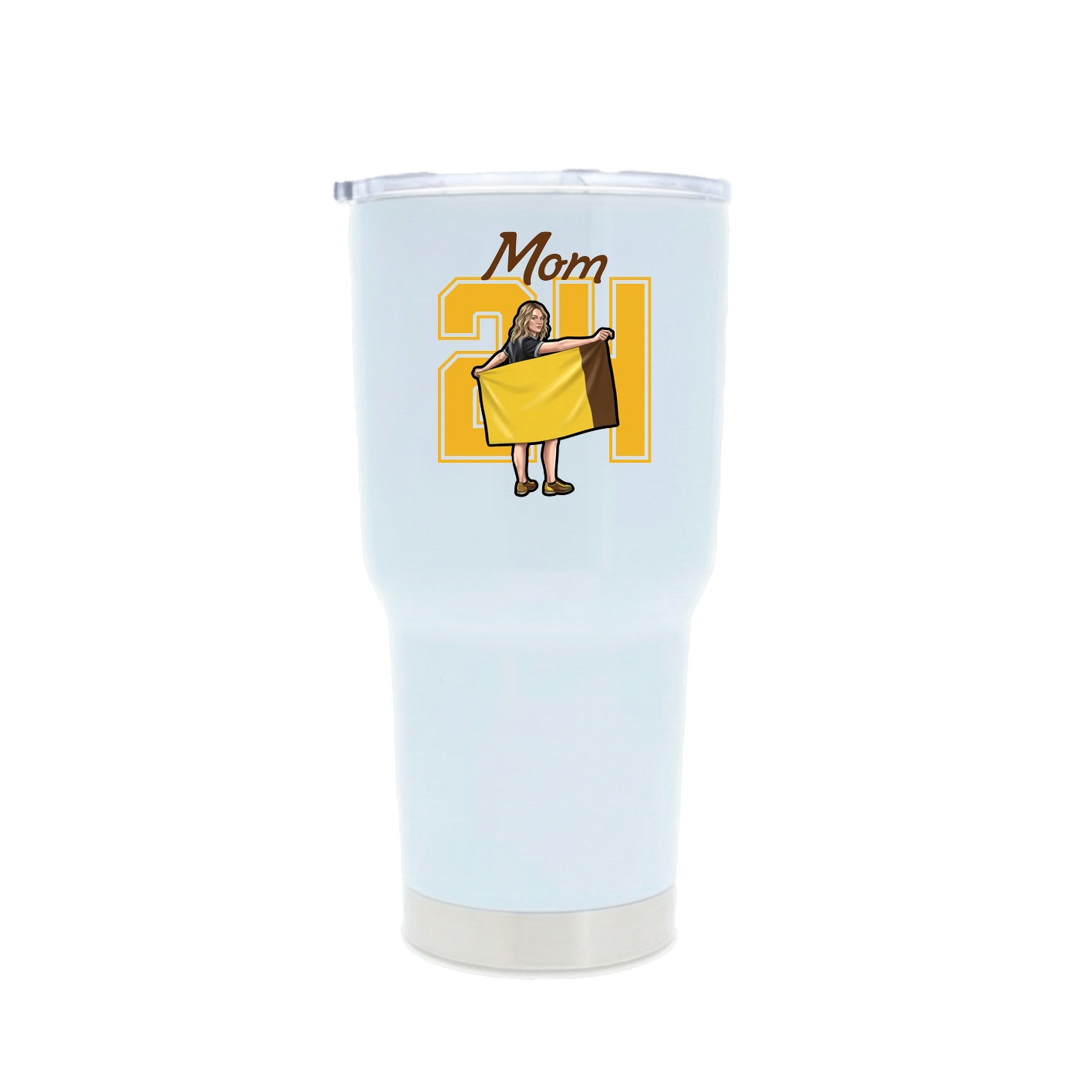 30oz Stainless Steel Tumbler — Mothers Day Shirsey in White