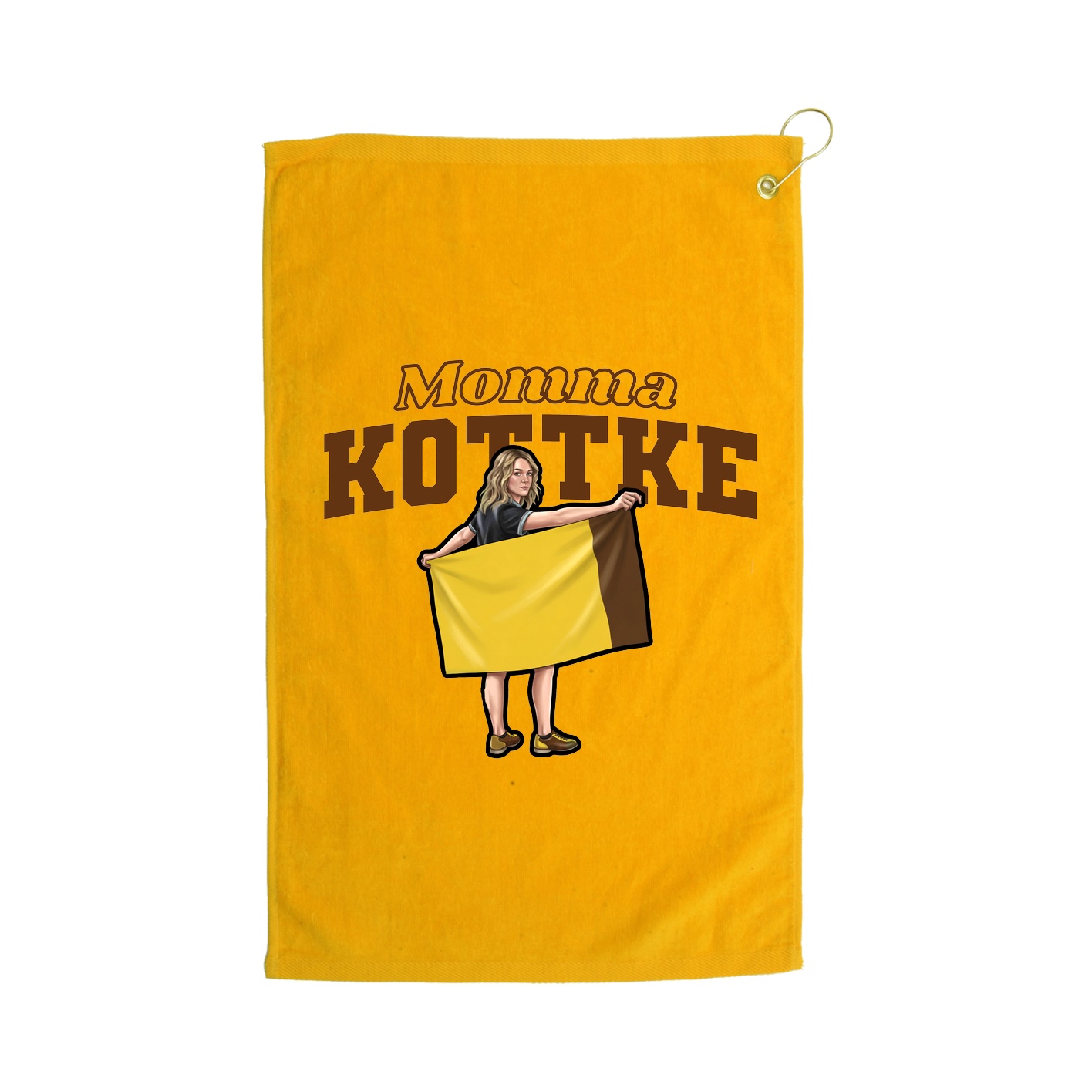 Golf Towel — Mothers Day Block in Gold