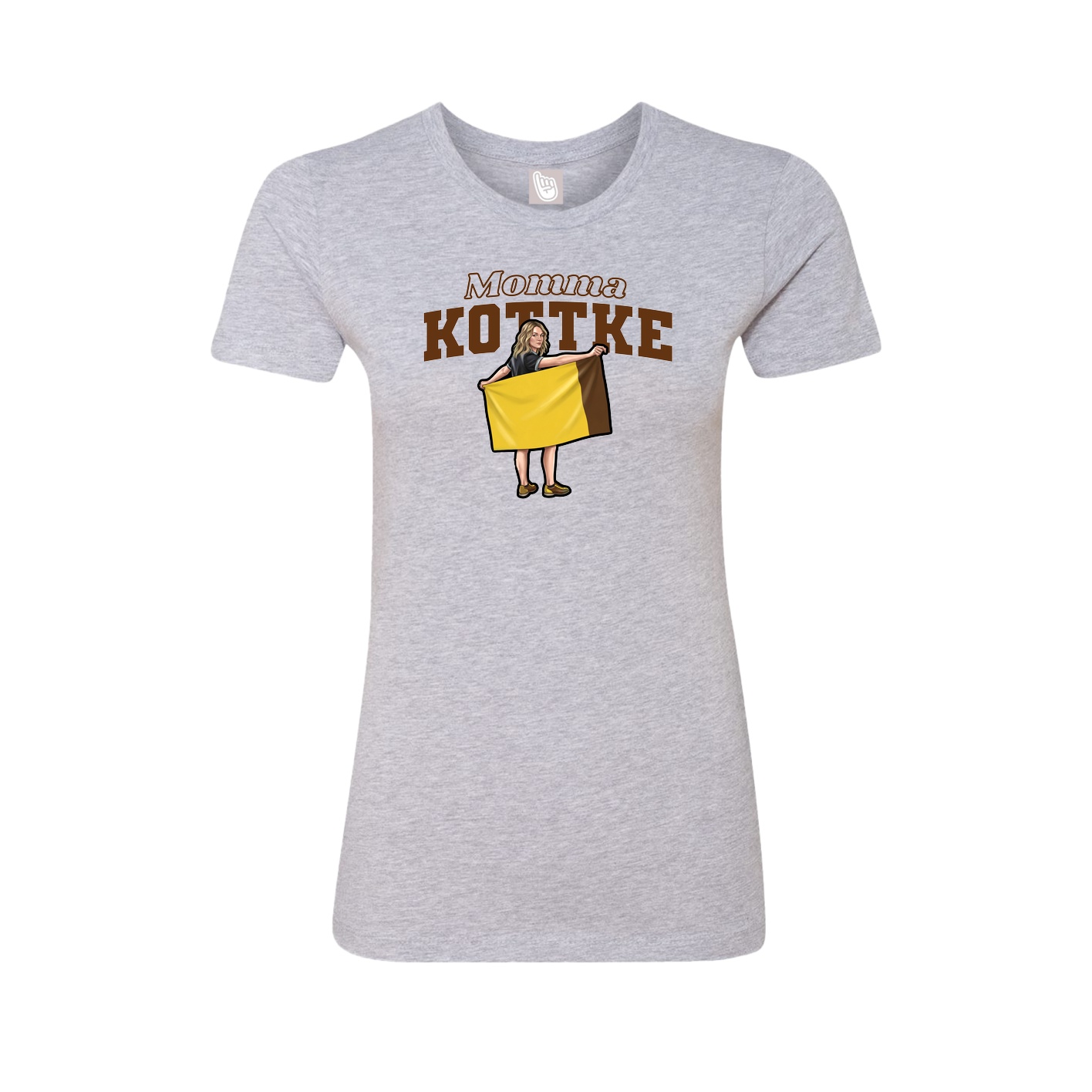 Womens Tee — Mothers Day Block in Grey