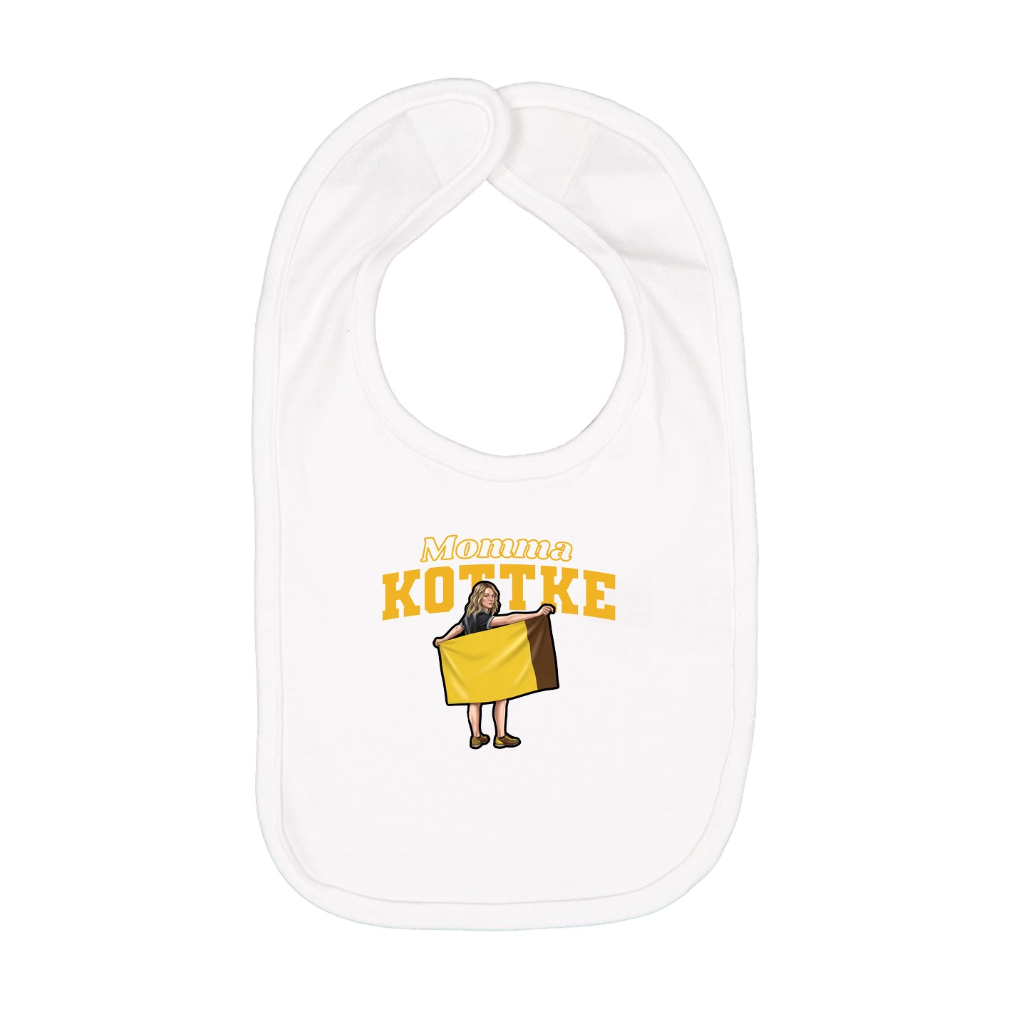 Infant Bib — Mothers Day Block in White