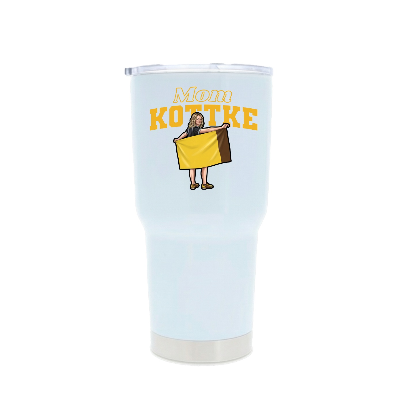 30oz Stainless Steel Tumbler — Mothers Day Block in White