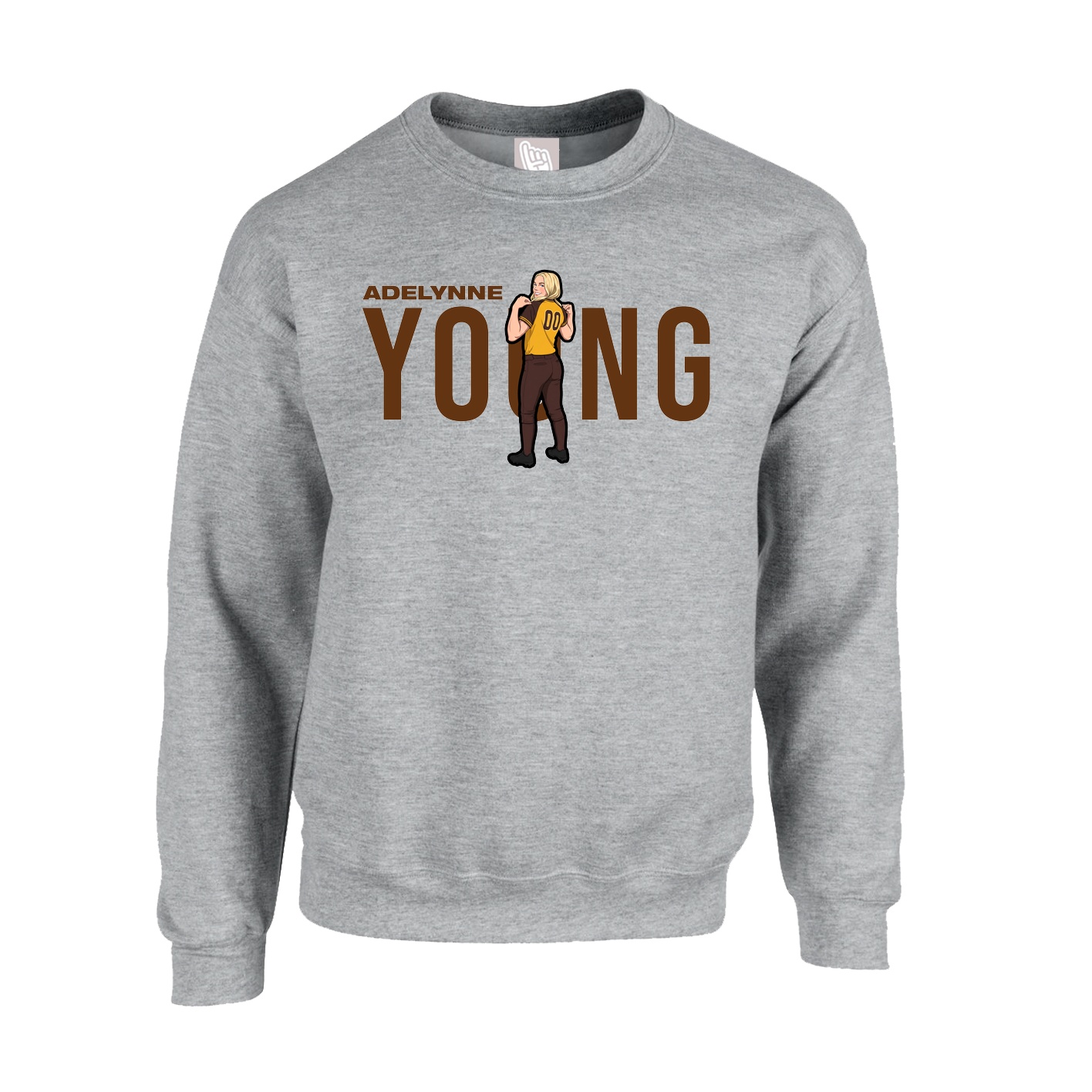 Fleece Crew — Player Name in Grey