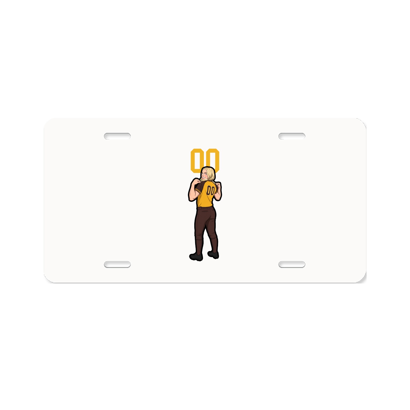 License Plate — Number Top in Classic