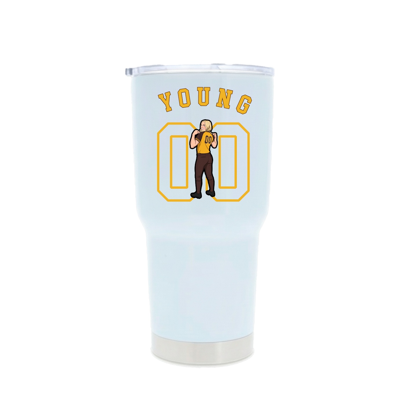 30oz Stainless Steel Tumbler — Shirsey Arch in White