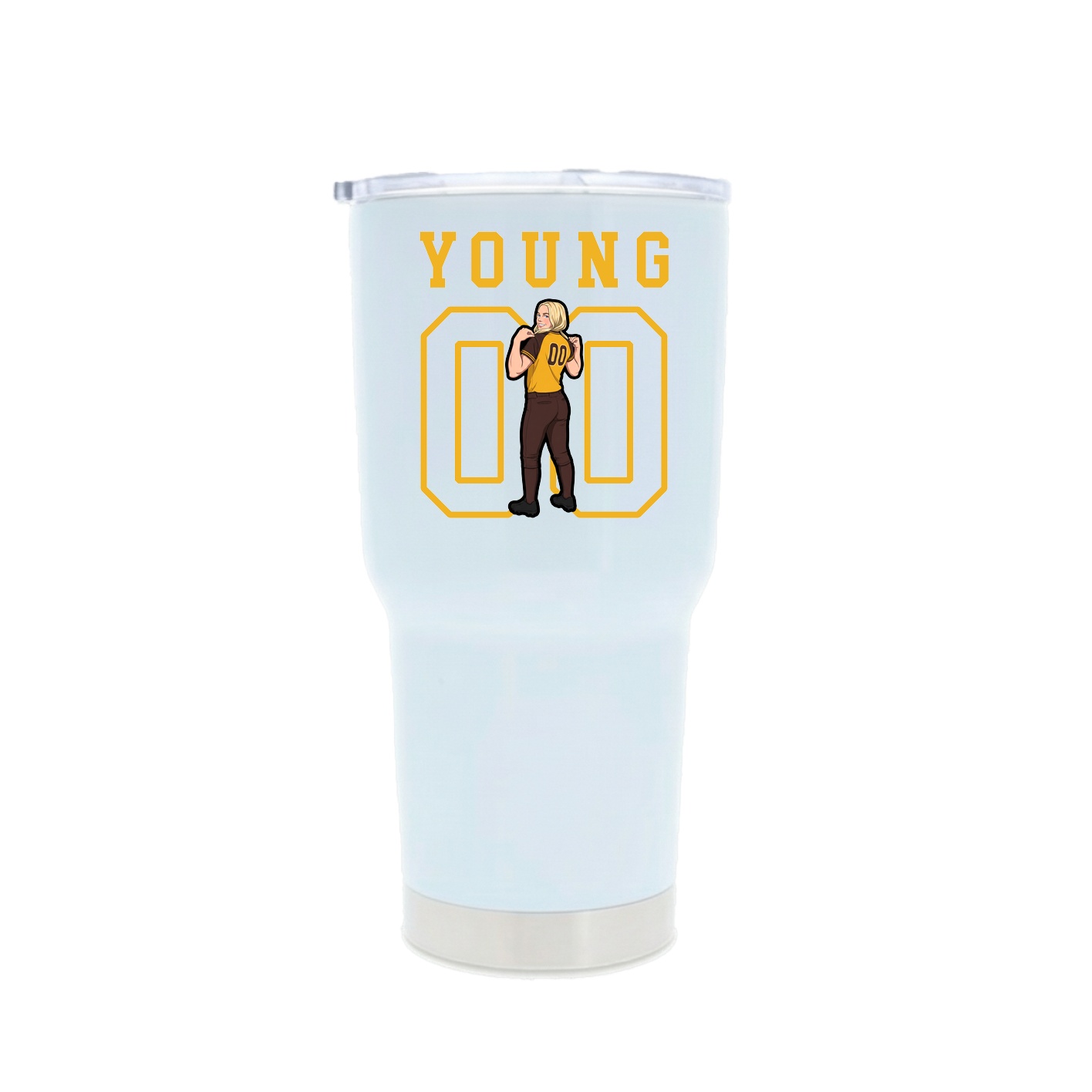 30oz Stainless Steel Tumbler — Shirsey in White
