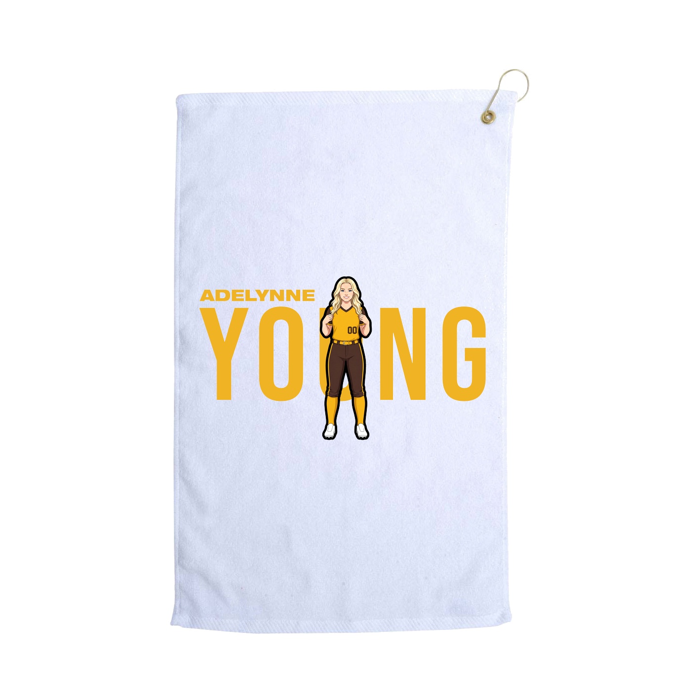 Golf Towel — Player Name in White