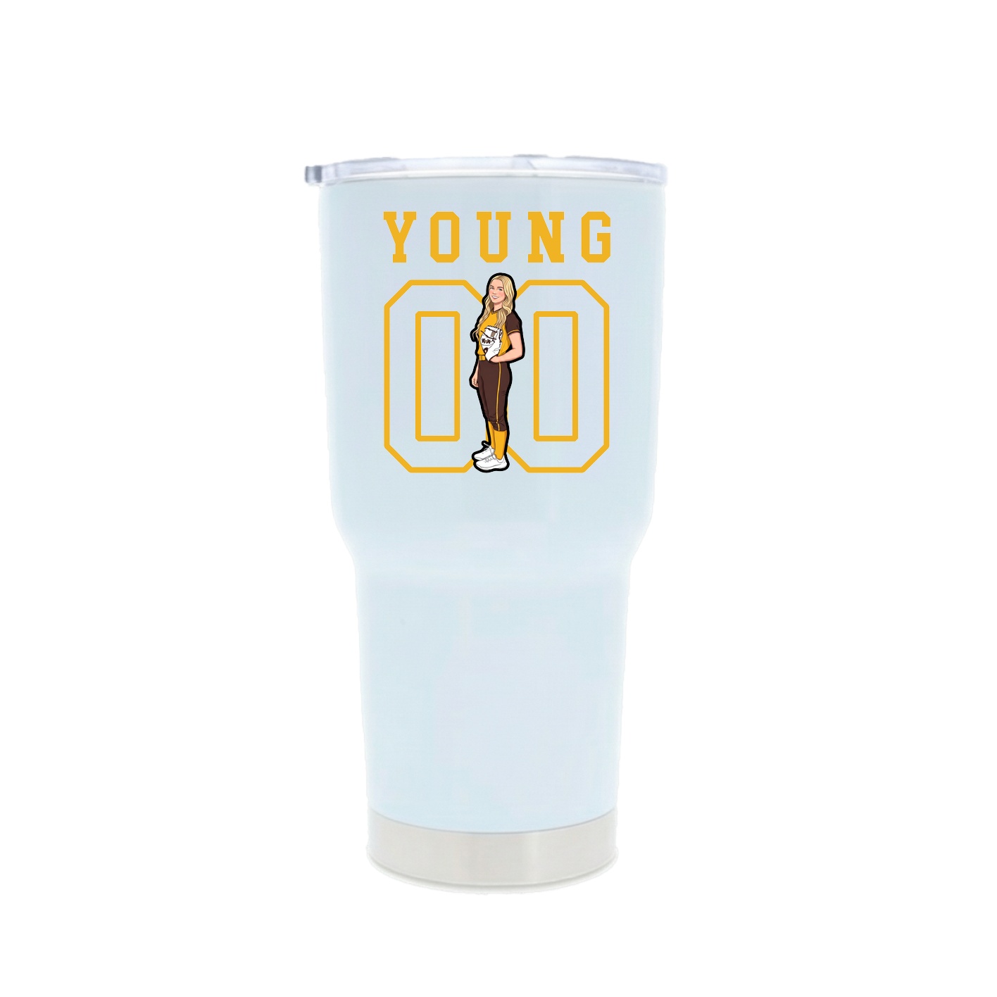 30oz Stainless Steel Tumbler — Shirsey in White
