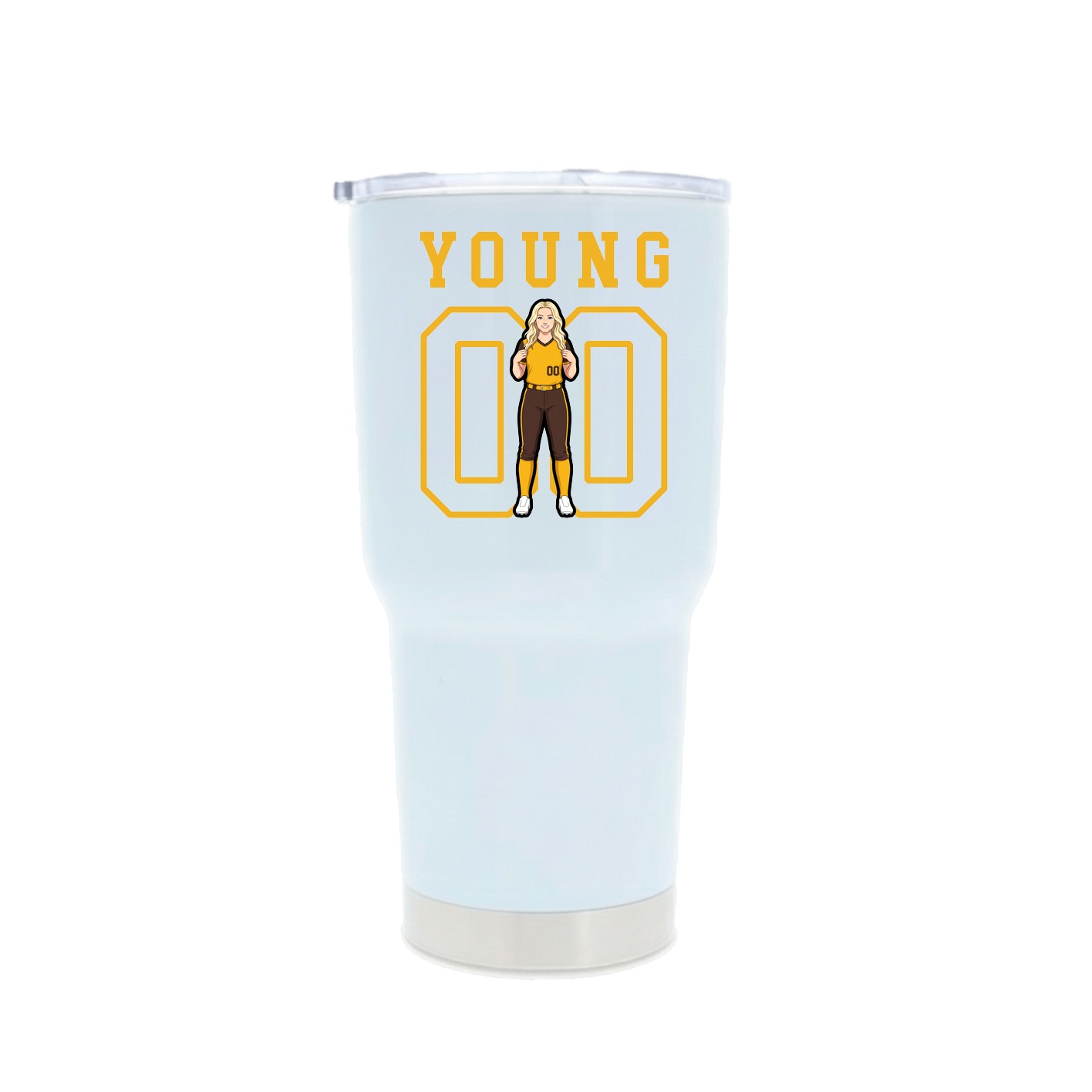 30oz Stainless Steel Tumbler — Shirsey in White