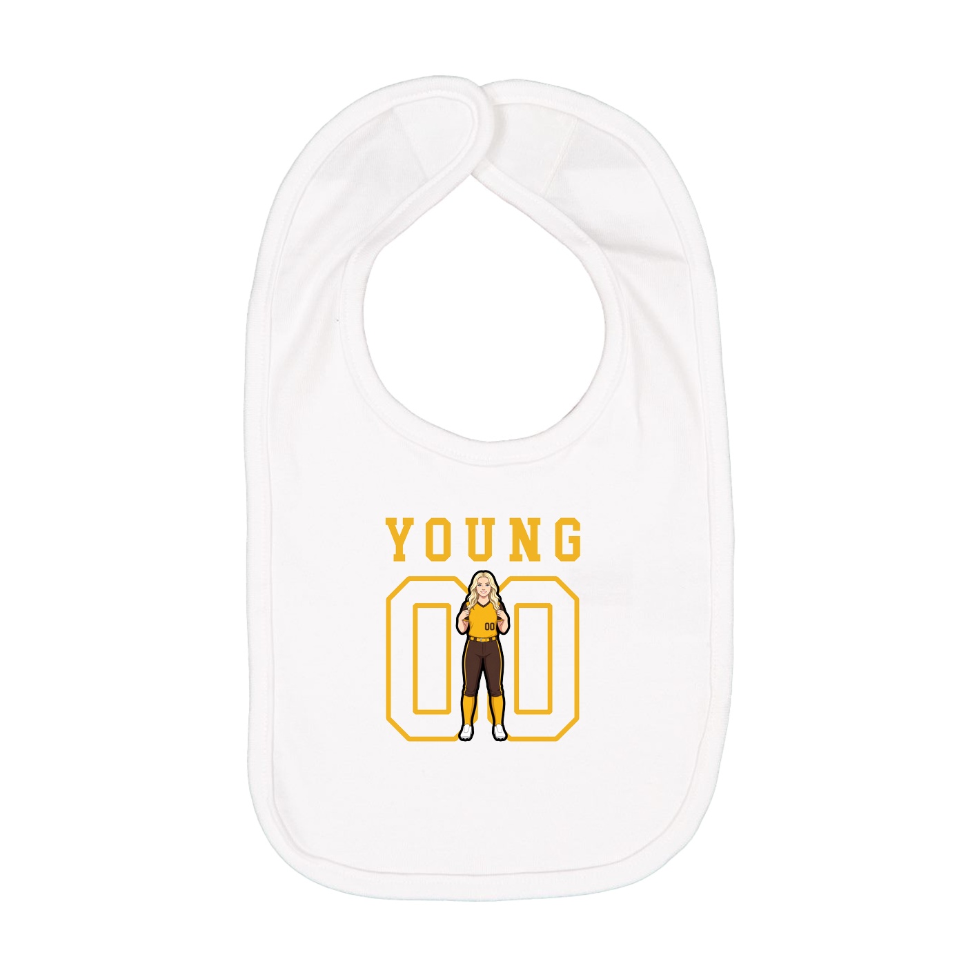 Infant Bib — Shirsey in White