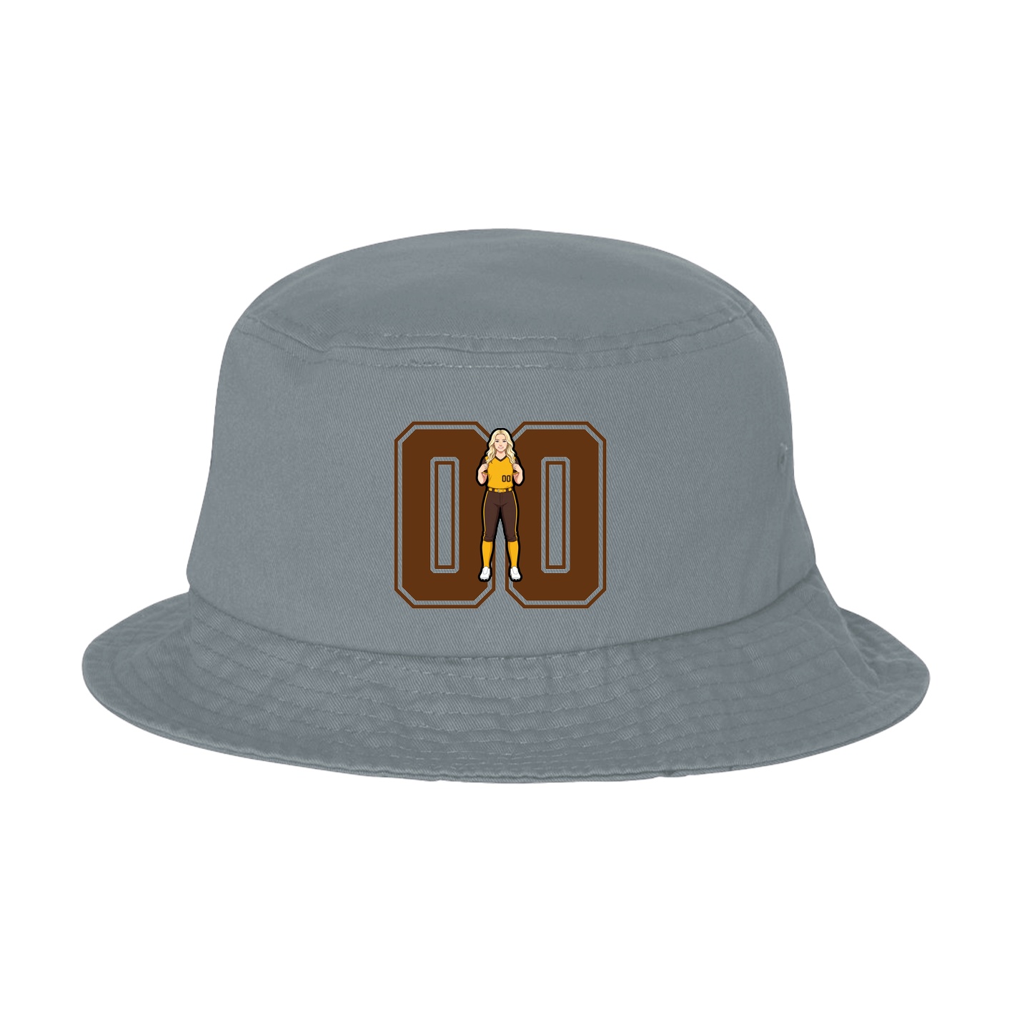 Bucket Cap — Number in Grey