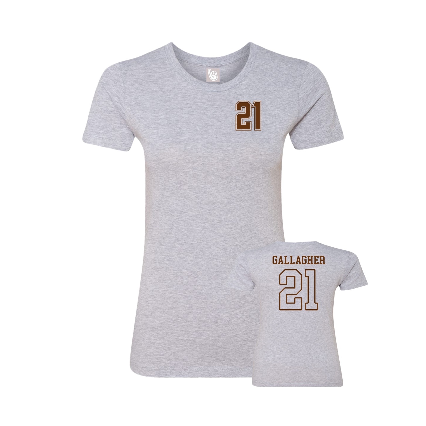 Womens Tee — Chest Back in Grey