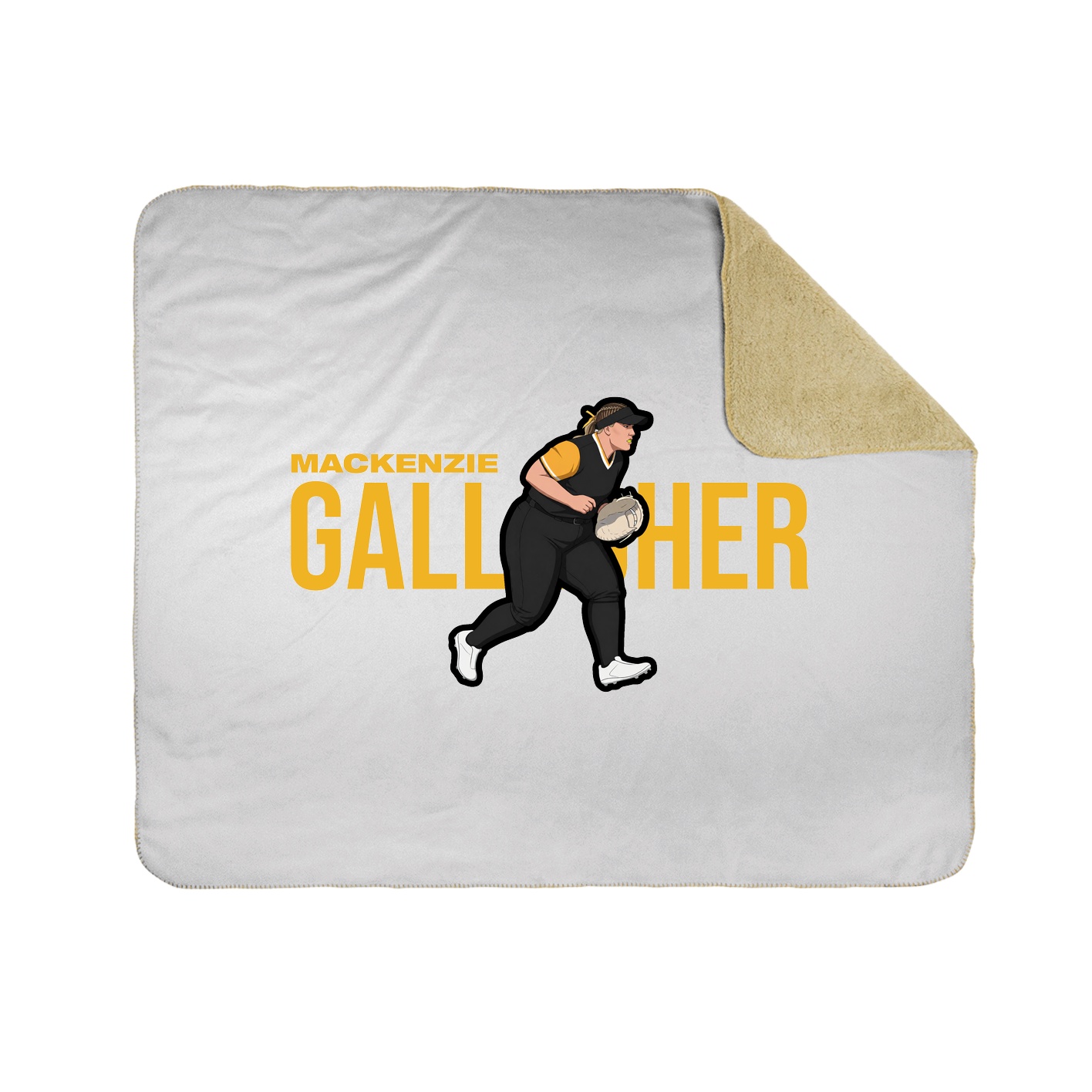 Throw Blanket — Player Name in White