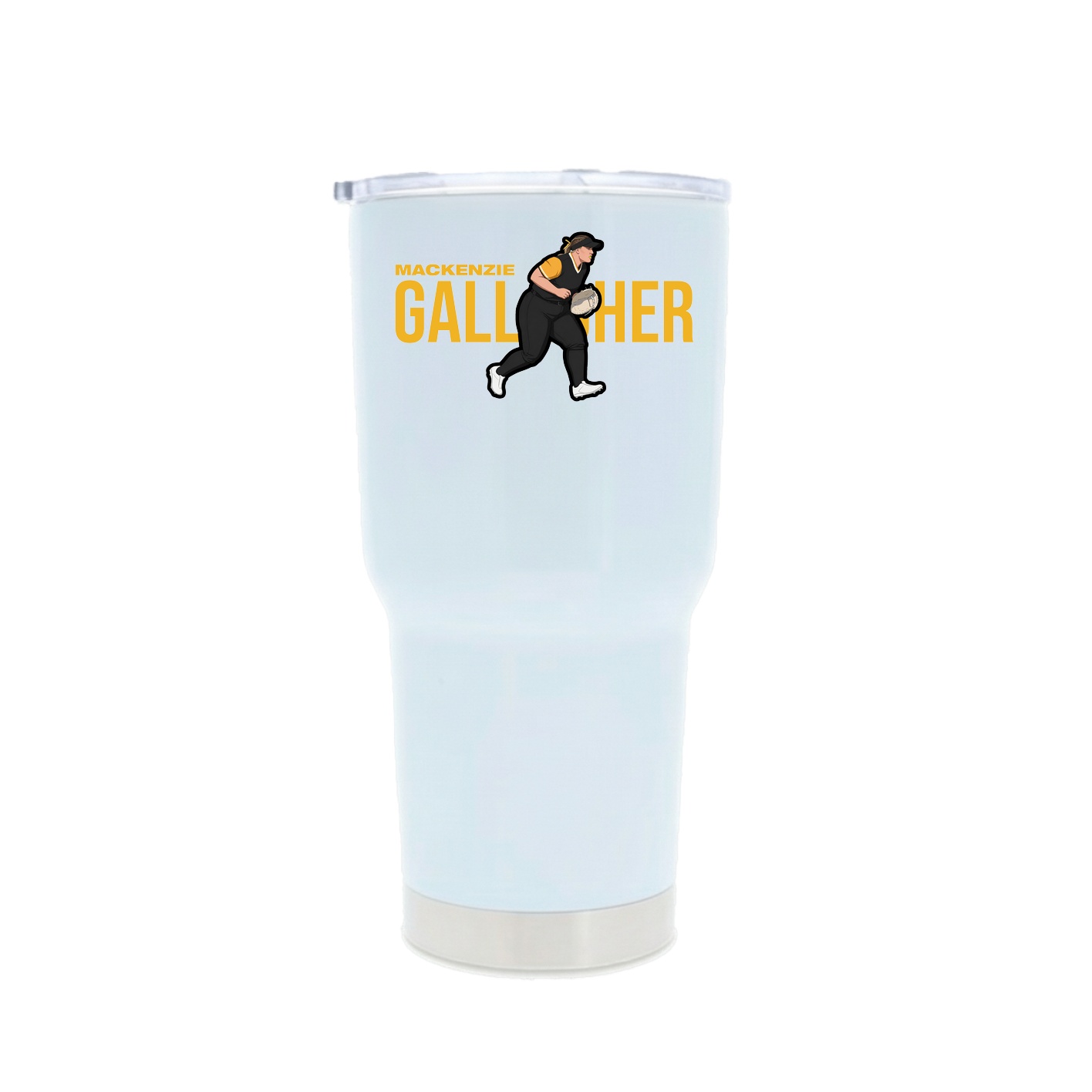 30oz Stainless Steel Tumbler — Player Name in White