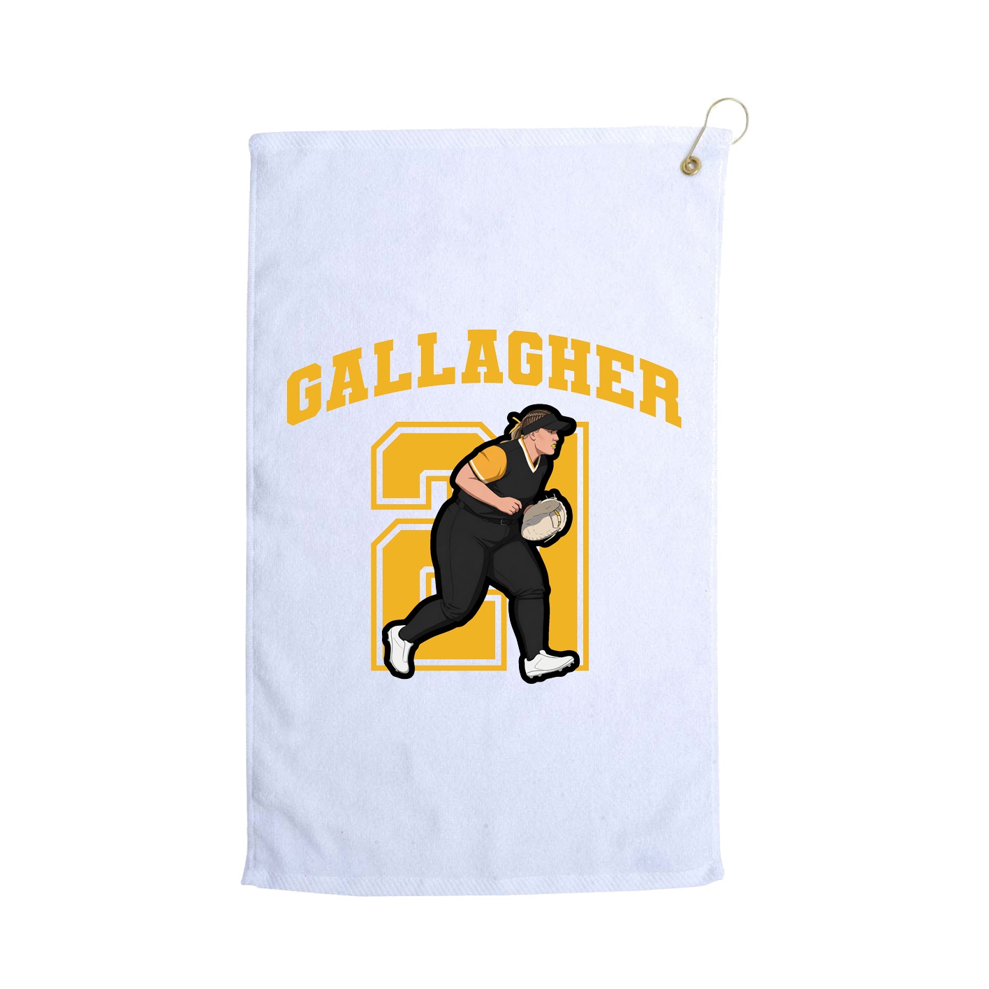 Golf Towel — Number in White