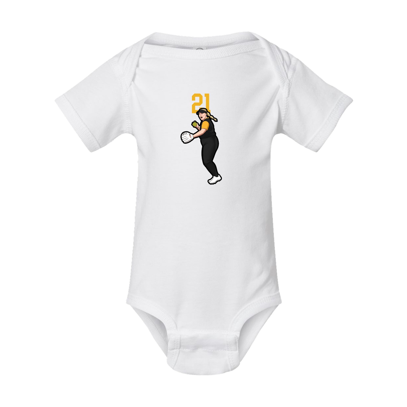 Baby Onesie — Number Top in White