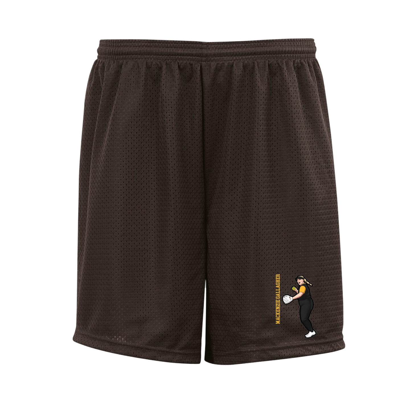 Shorts — Name Vertical in Brown
