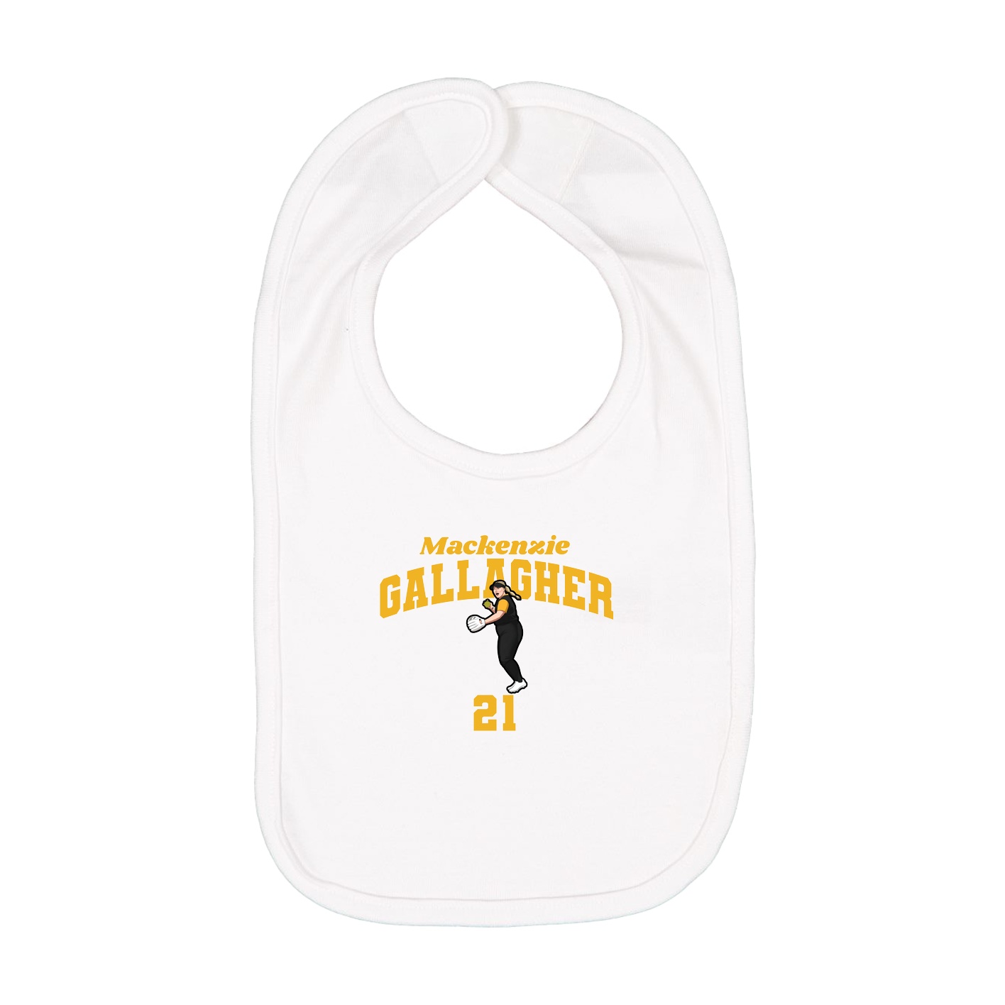 Infant Bib — Signature Arch in White