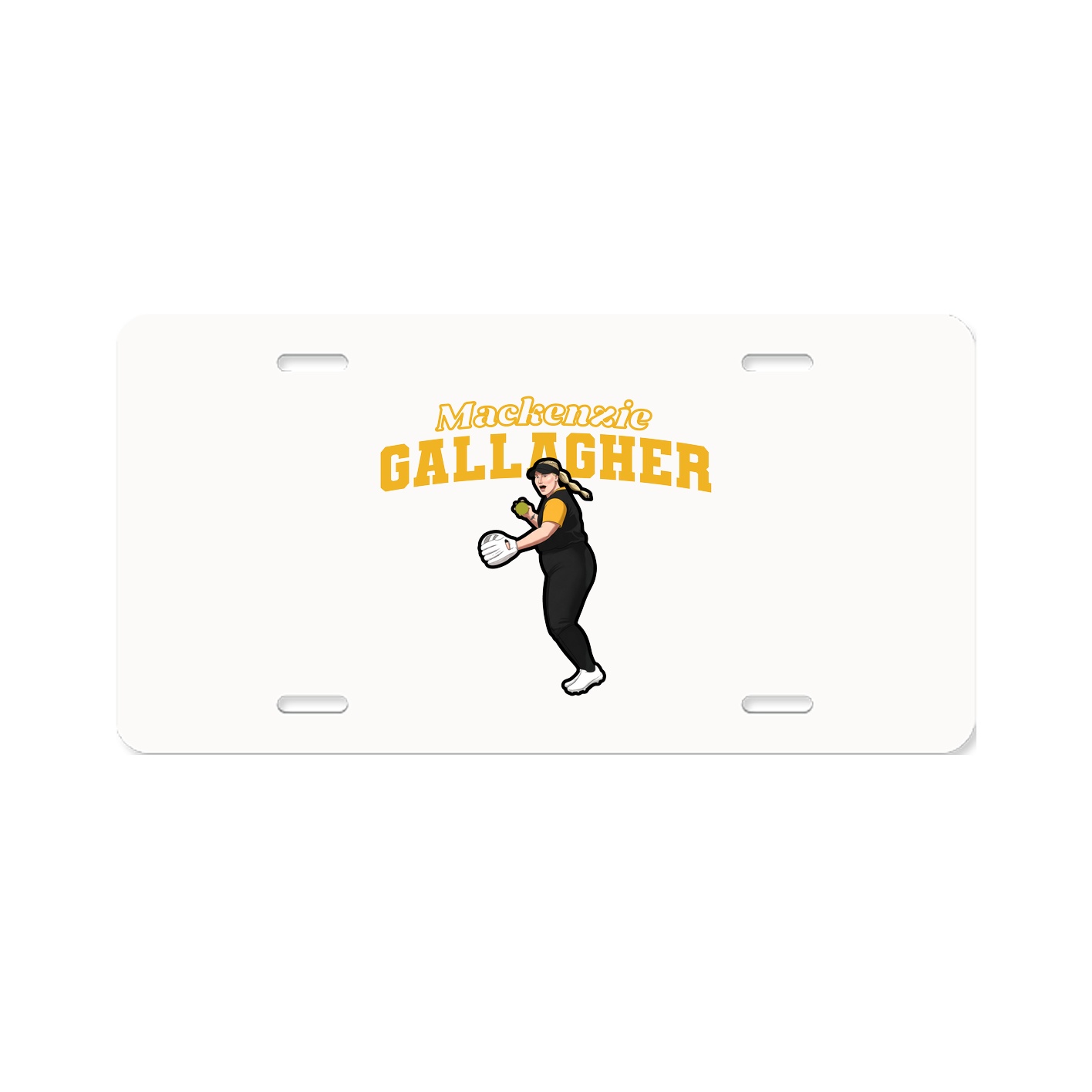 License Plate — Name Arch in Classic