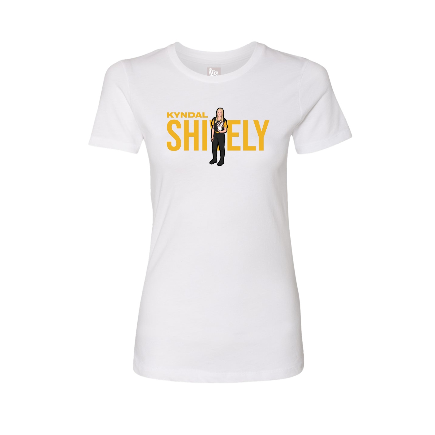 Fitted Women's Tee — Player Name in White
