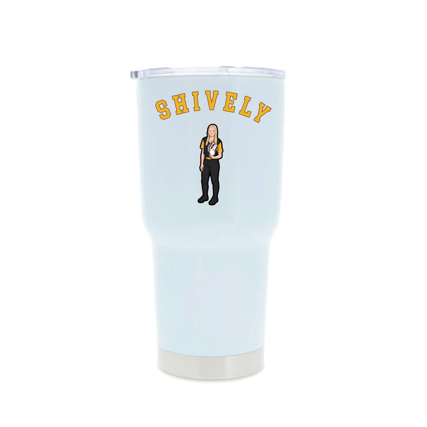 30oz Stainless Steel Tumbler — Shirsey Arch in White