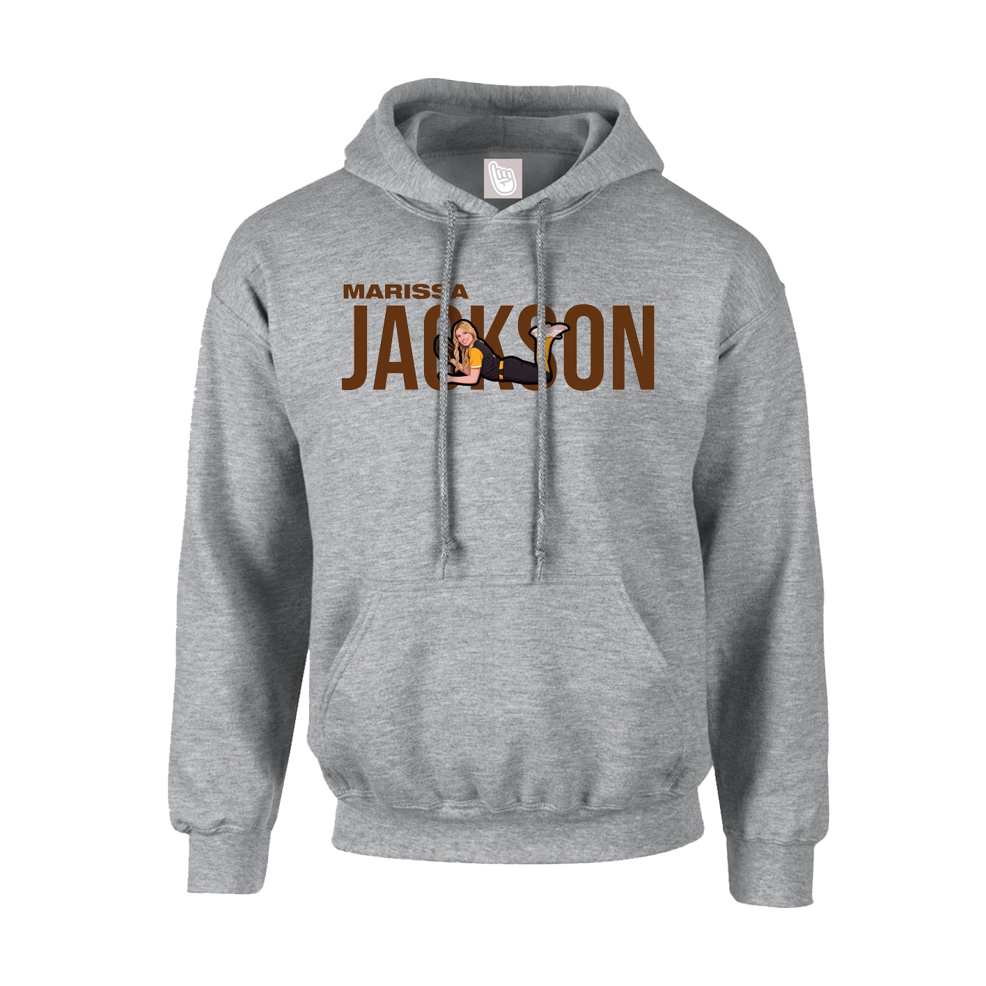 Hoodie — Player Name in Grey