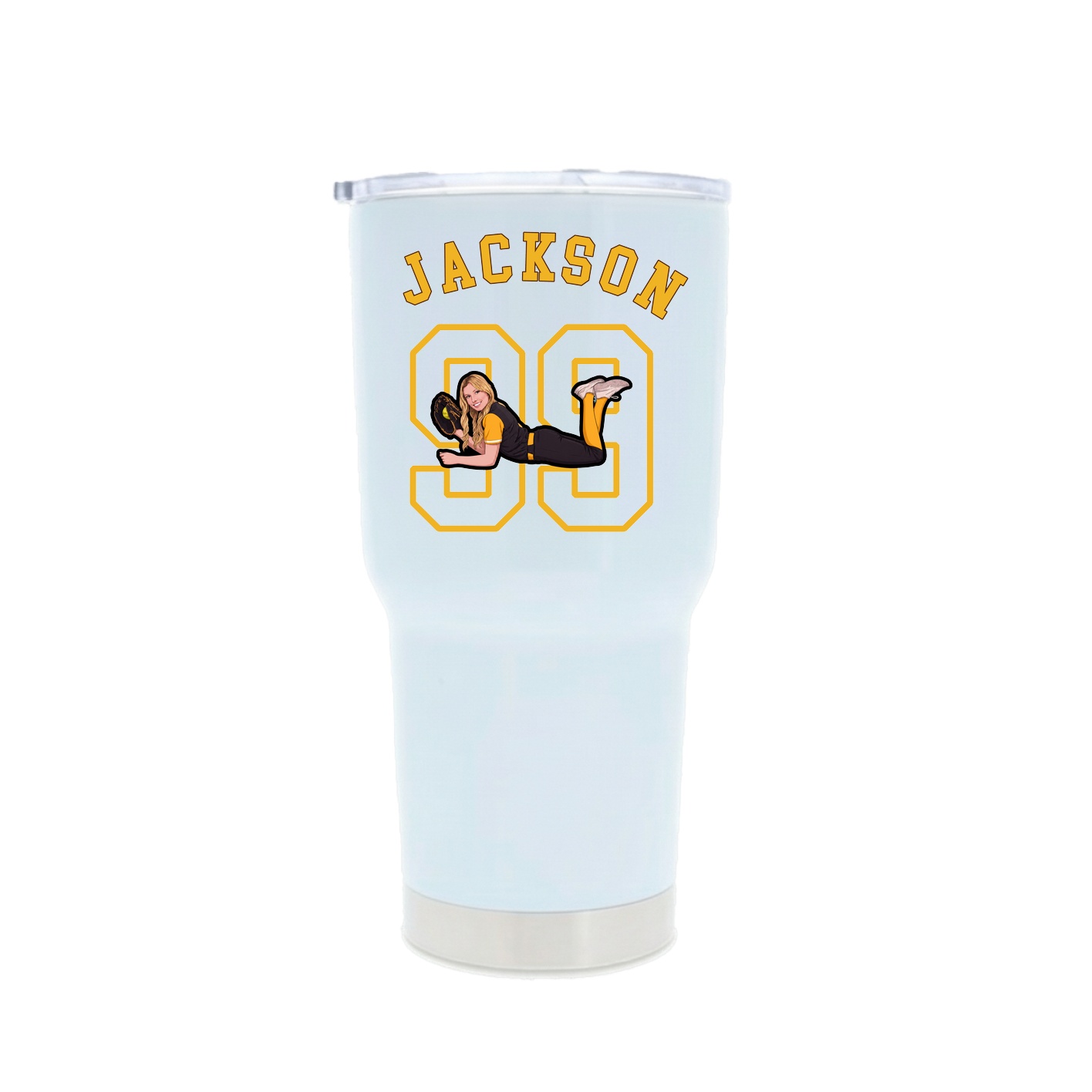 30oz Stainless Steel Tumbler — Shirsey Arch in White