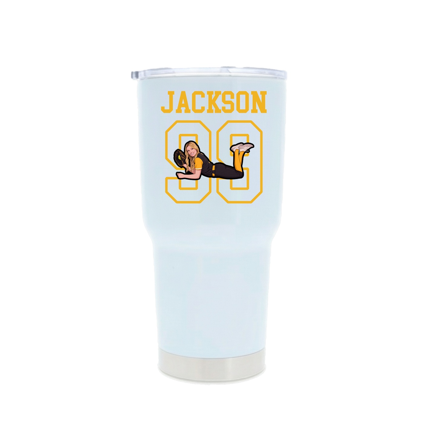 30oz Stainless Steel Tumbler — Shirsey in White