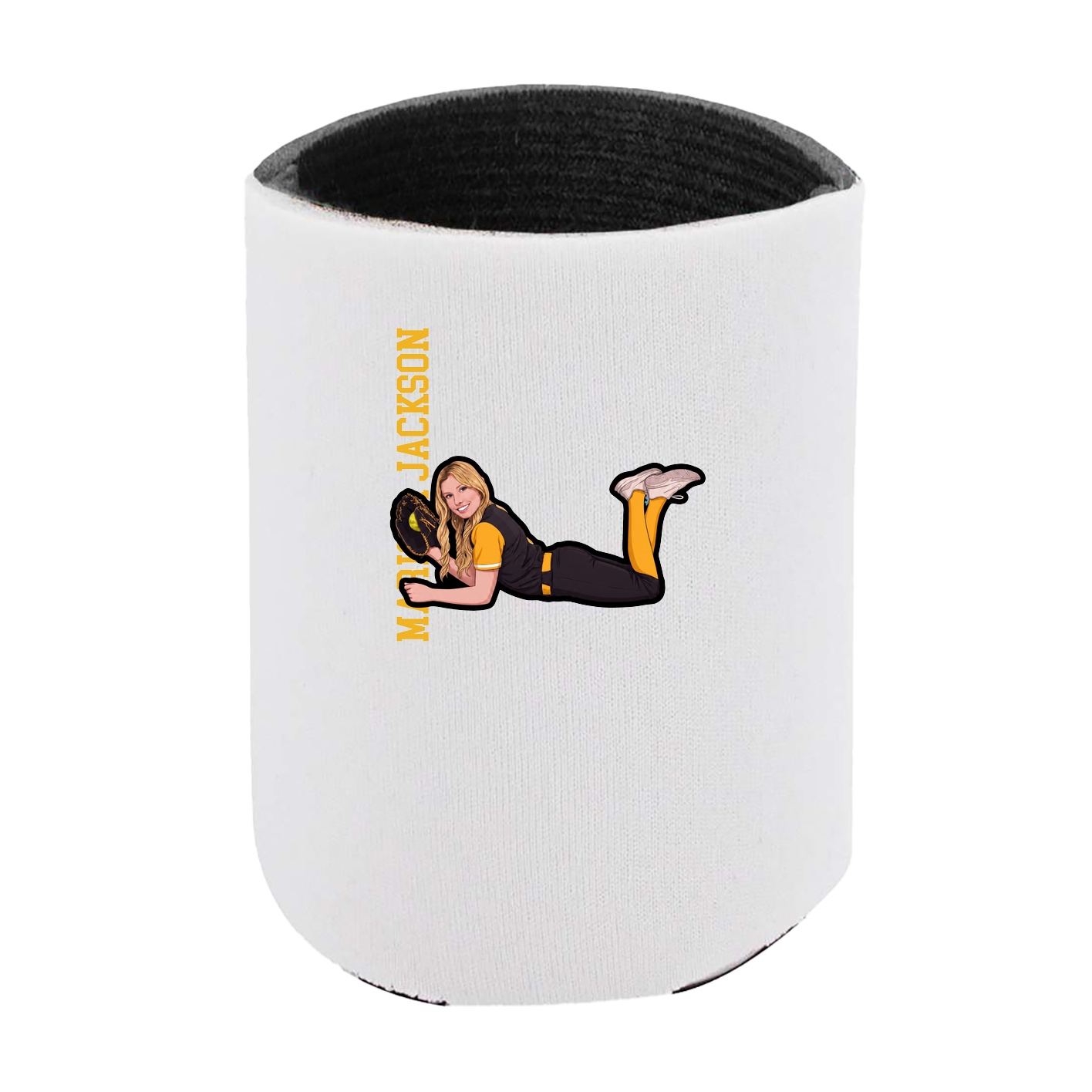 Can Holder — Name Vertical in White
