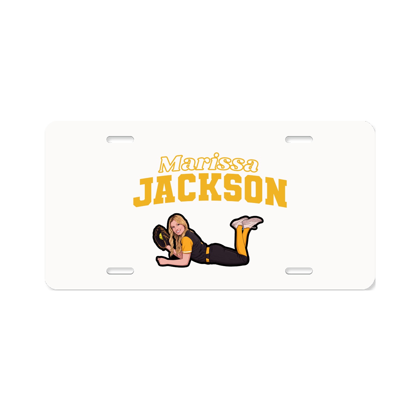 License Plate — Name Arch in Classic