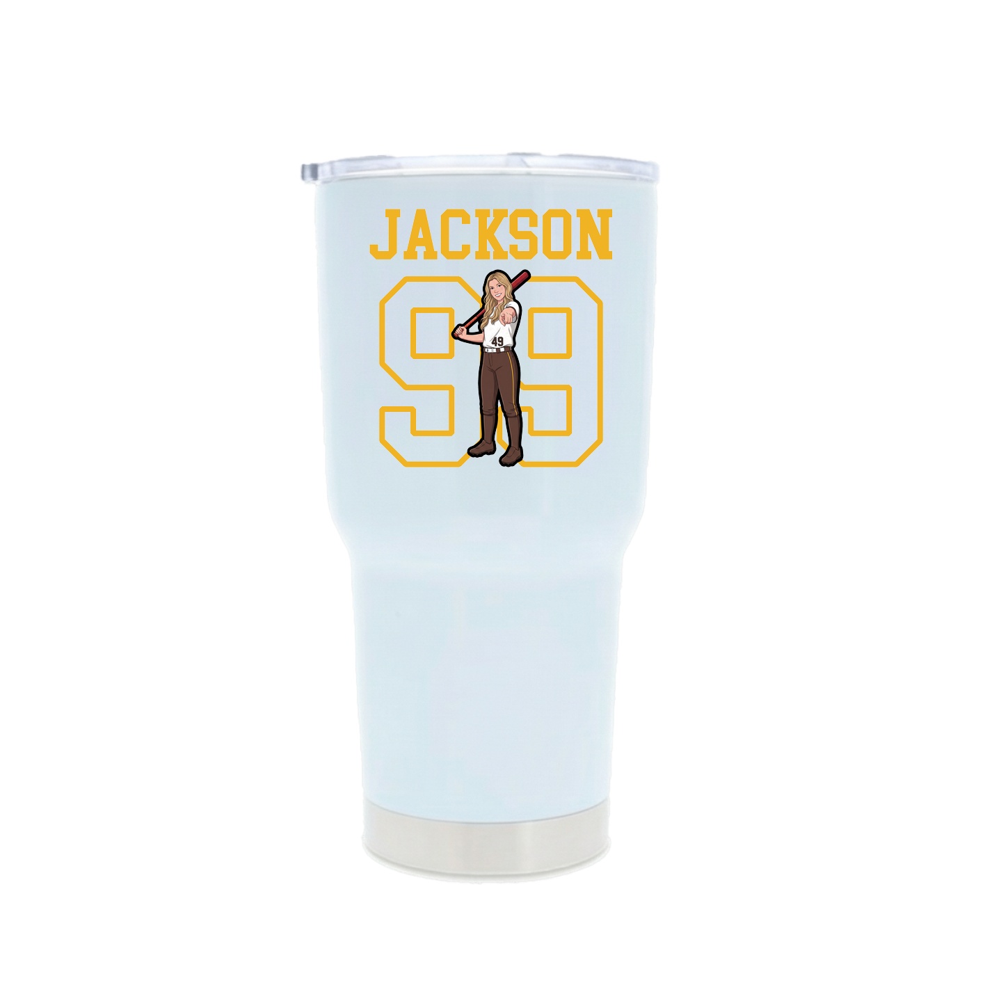 30oz Stainless Steel Tumbler — Shirsey in White